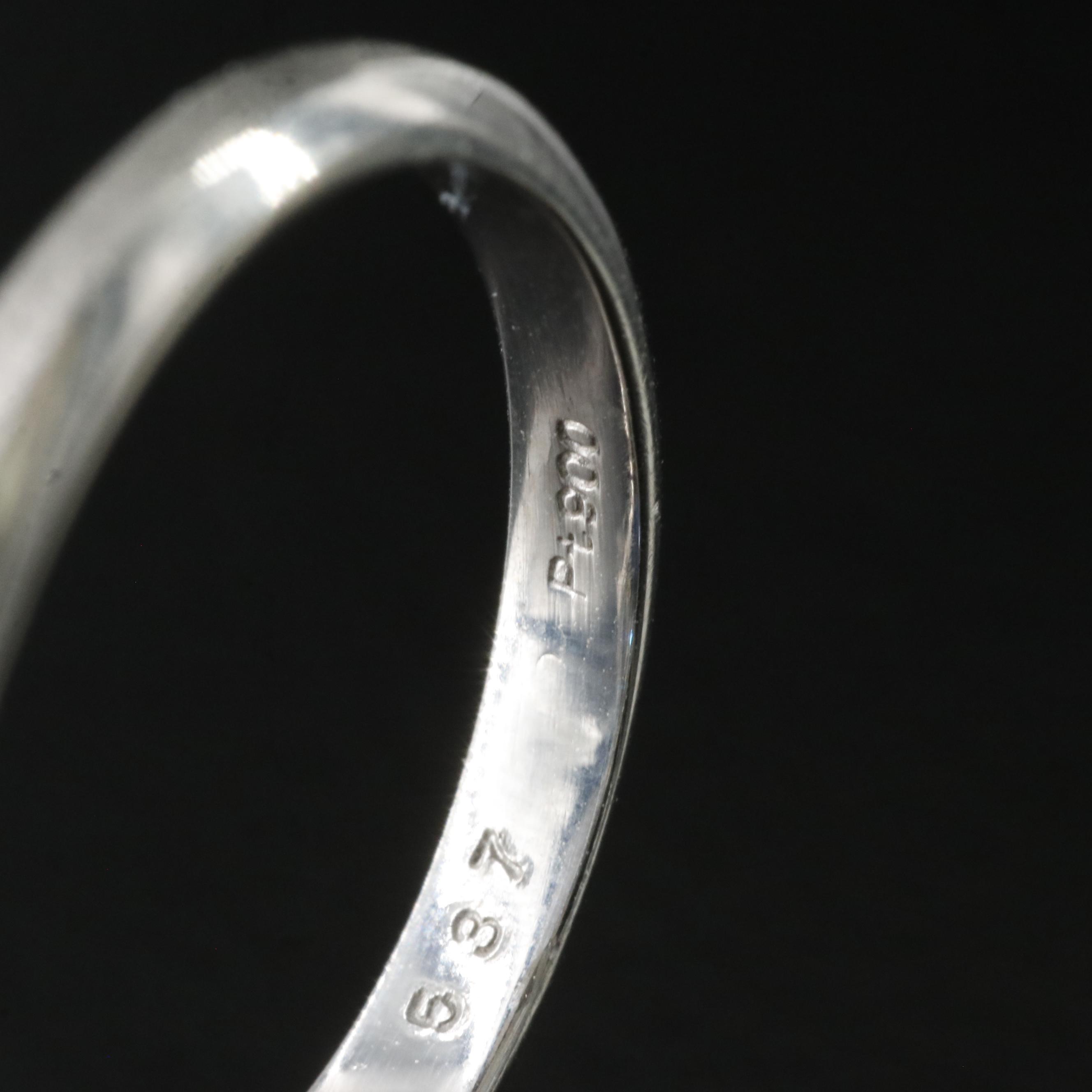 Platinum 5.39 CT Ceylon Sapphire and Diamond Ring with GIA Report