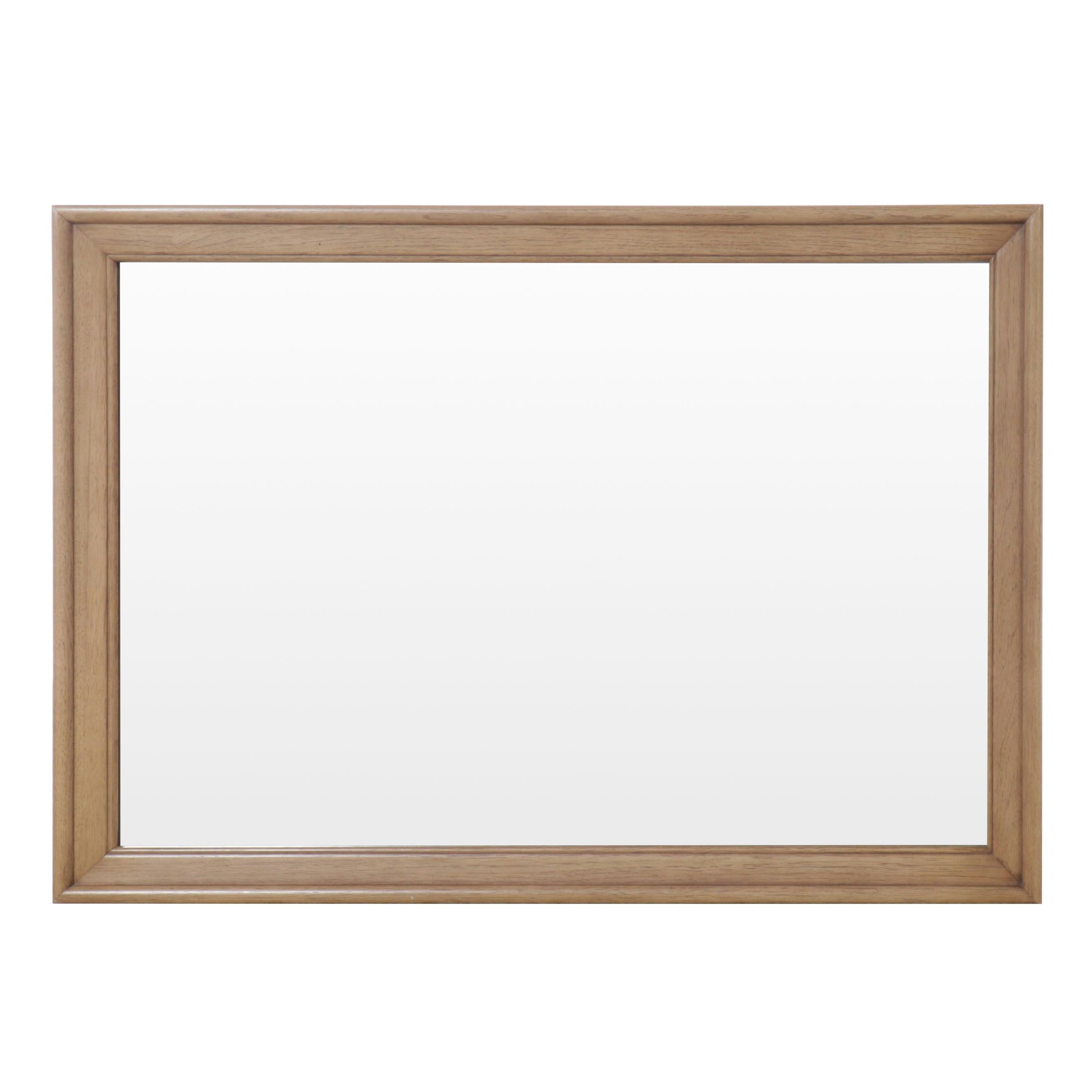 Contemporary Faux Wood Wall Mirror