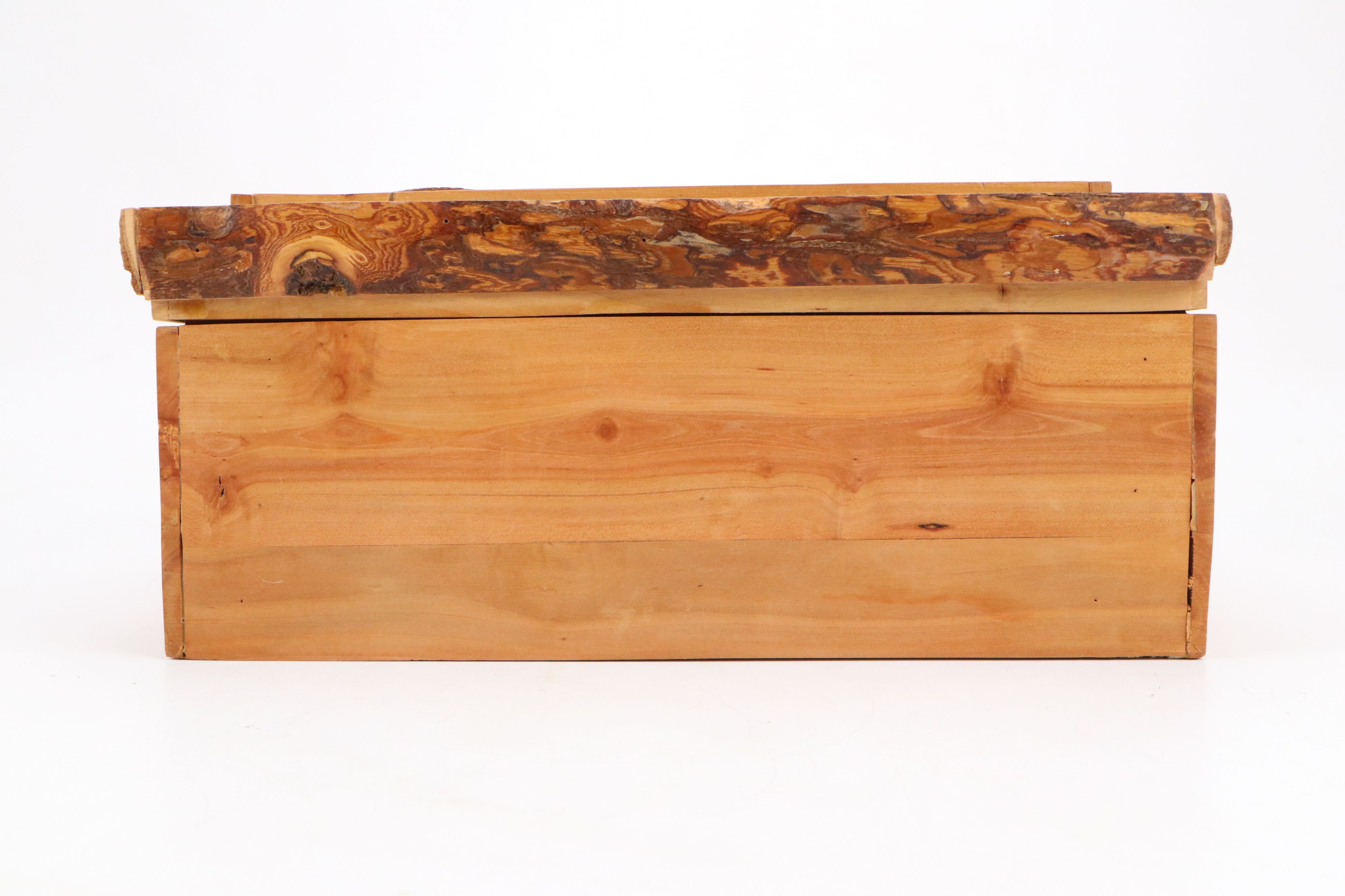 Robert Beaven Handcrafted Wood Box with Inlaid Ceramic Accents to Lid