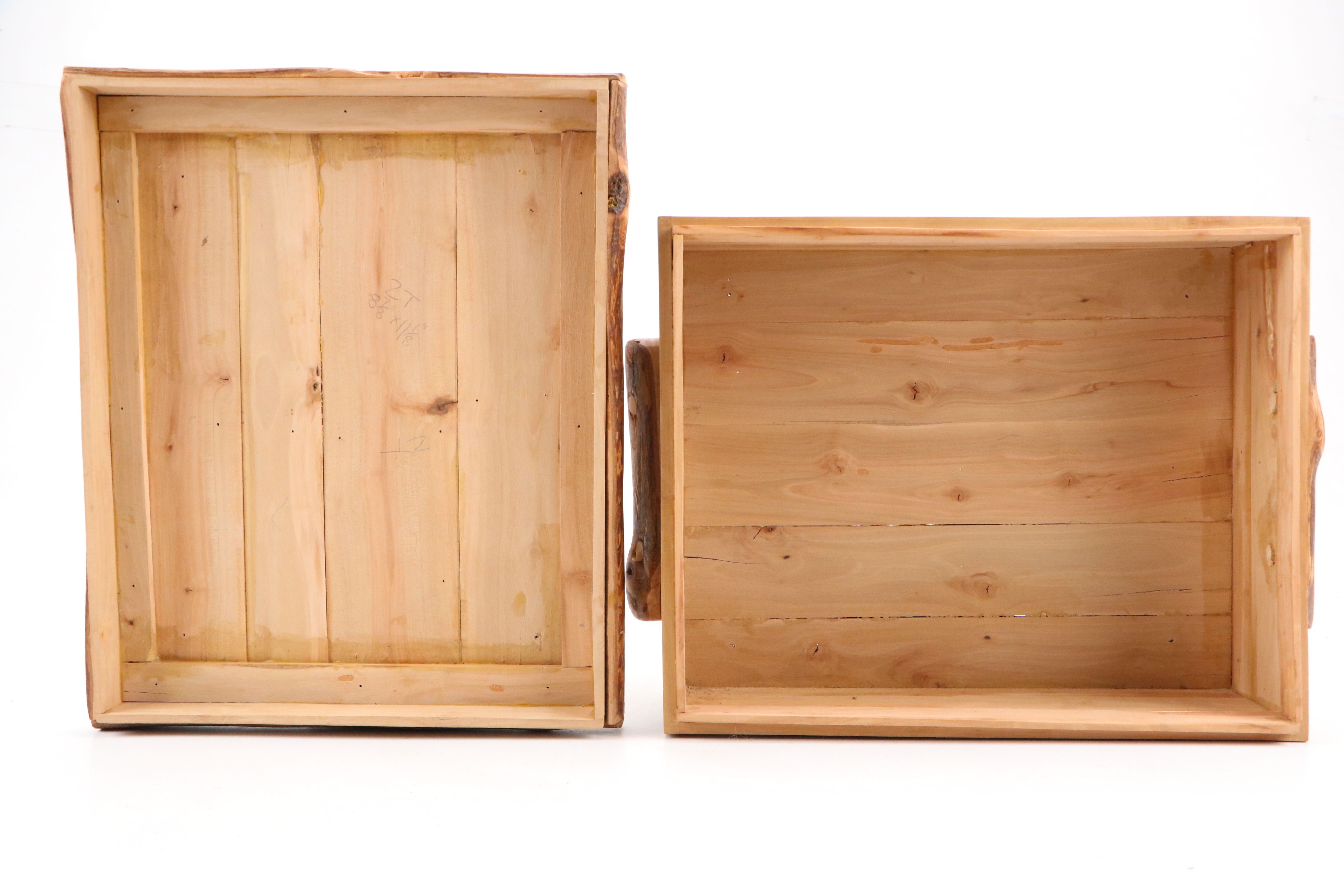 Robert Beaven Handcrafted Wood Box with Inlaid Ceramic Accents to Lid