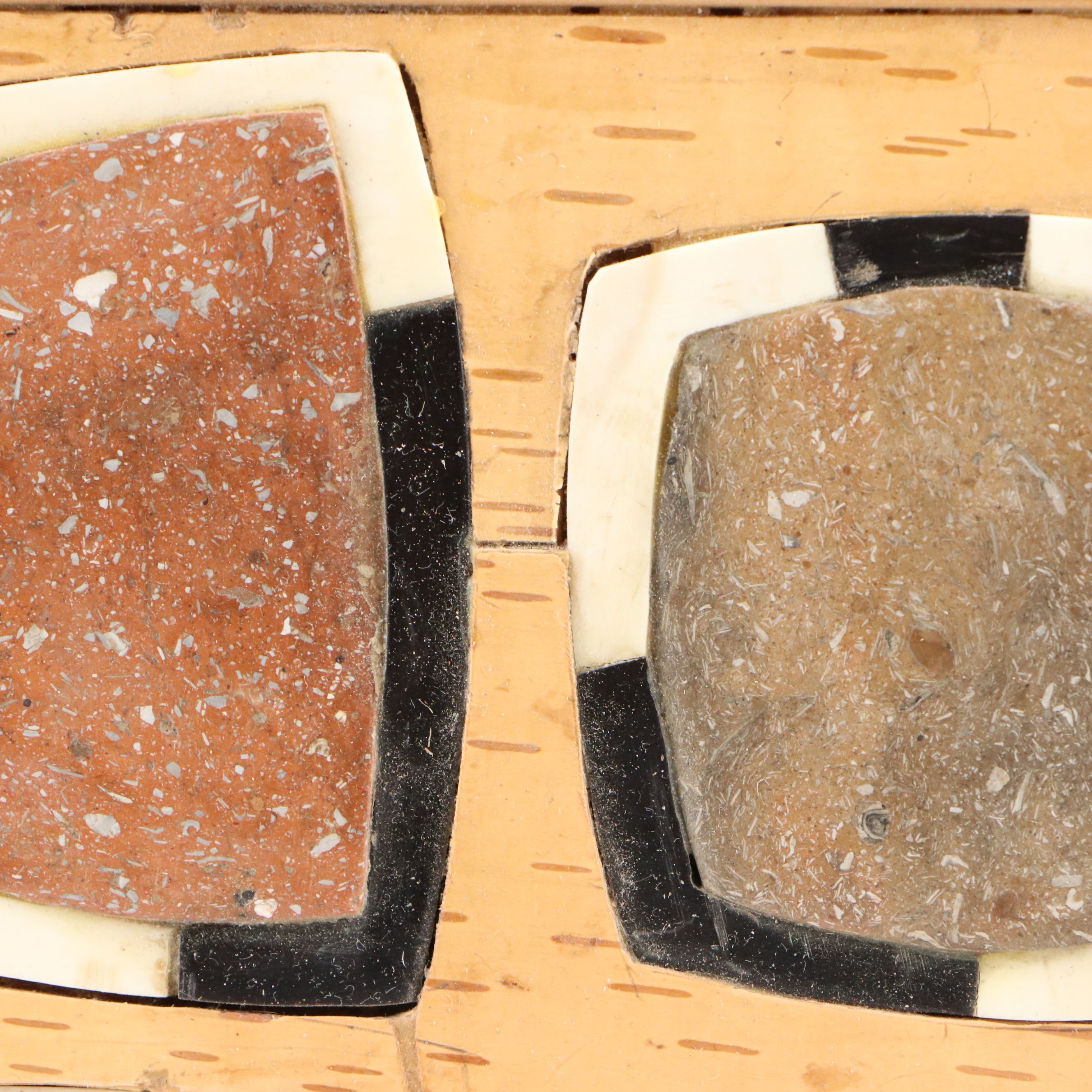 Robert Beaven Handcrafted Wood Box with Inlaid Ceramic Accents to Lid