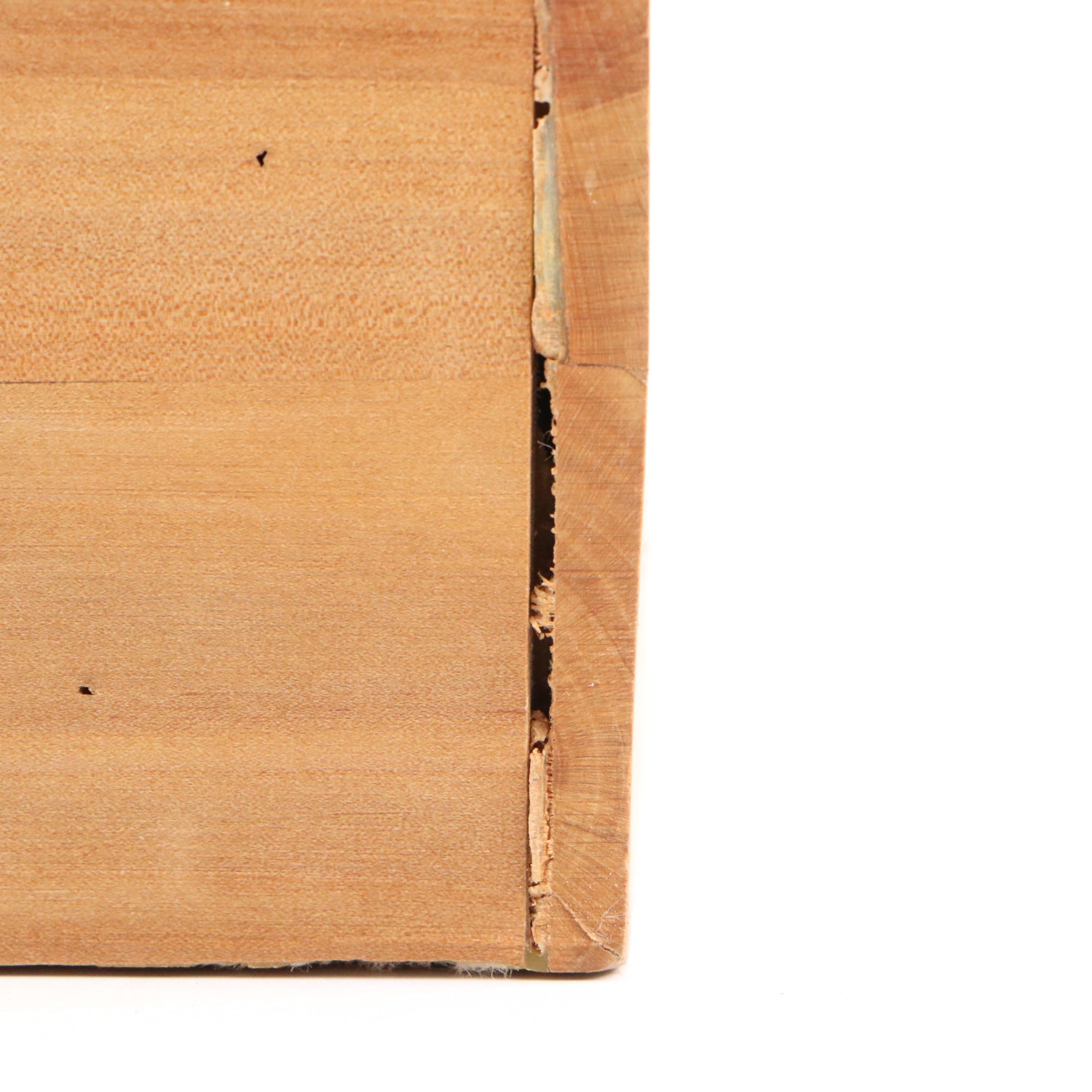 Robert Beaven Handcrafted Wood Box with Inlaid Ceramic Accents to Lid