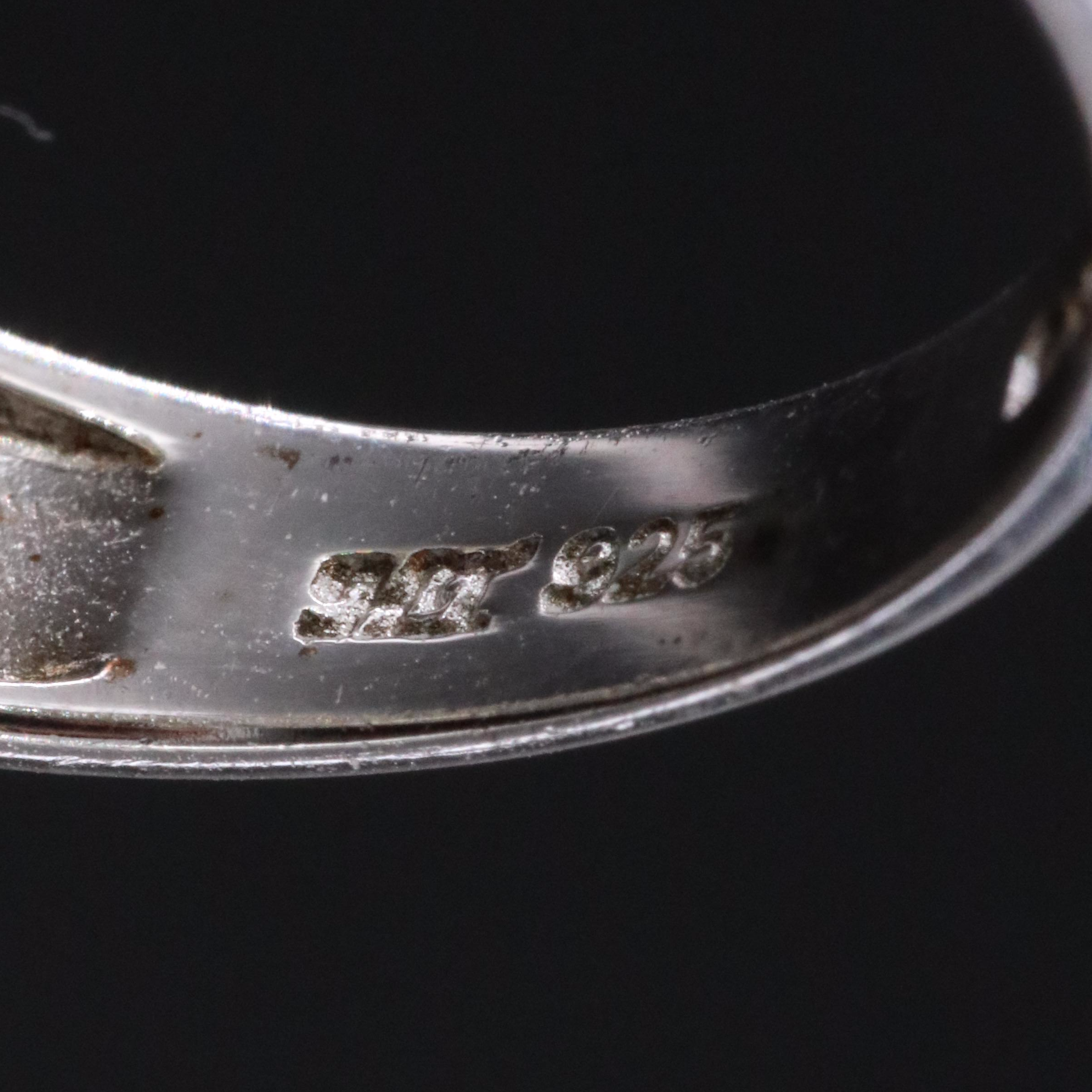 Sterling Pearl and Diopside Ring