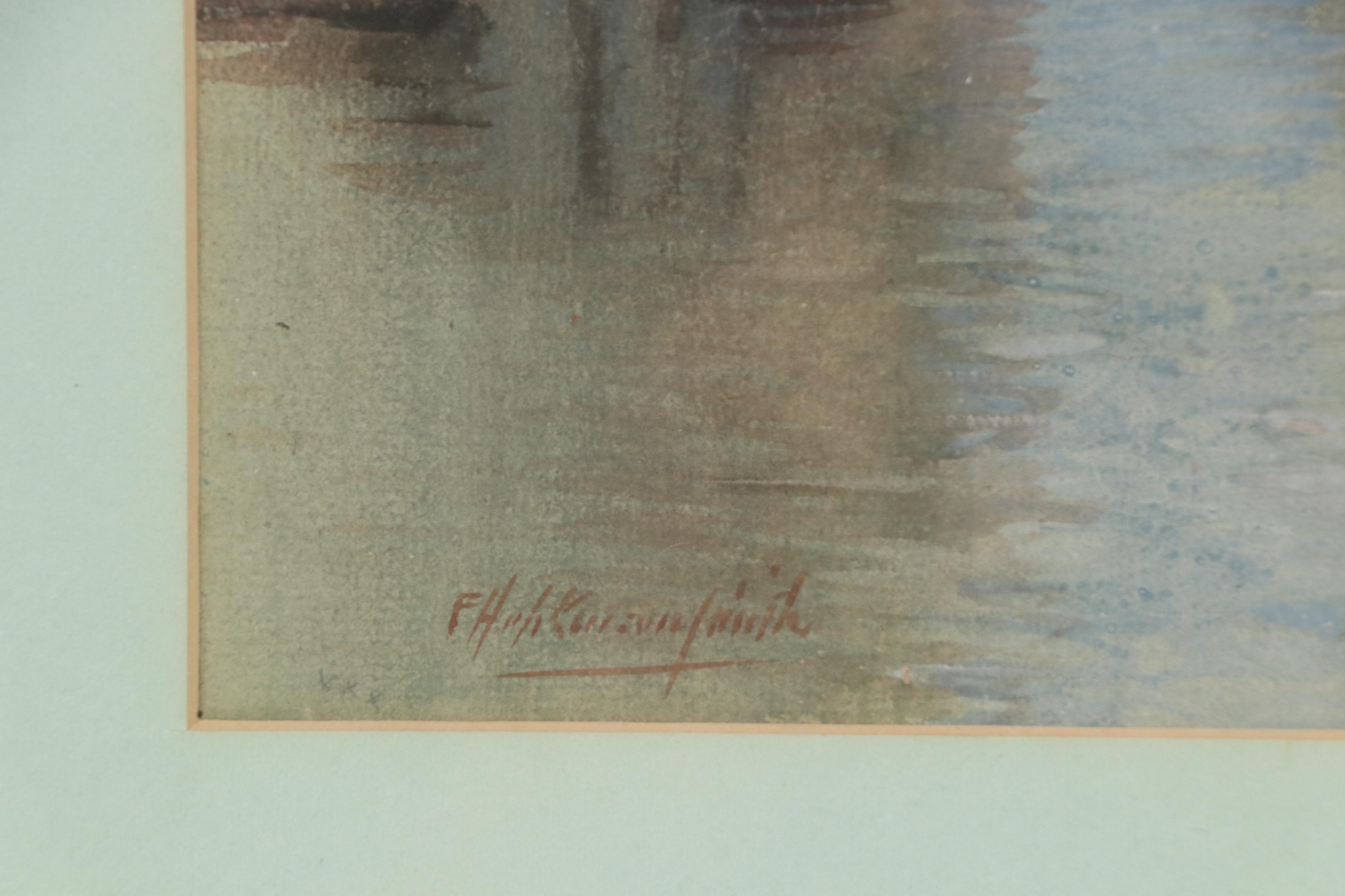 Francis Hopkinson Smith Venetian Canal Scene Watercolor Painting, Circa 1910