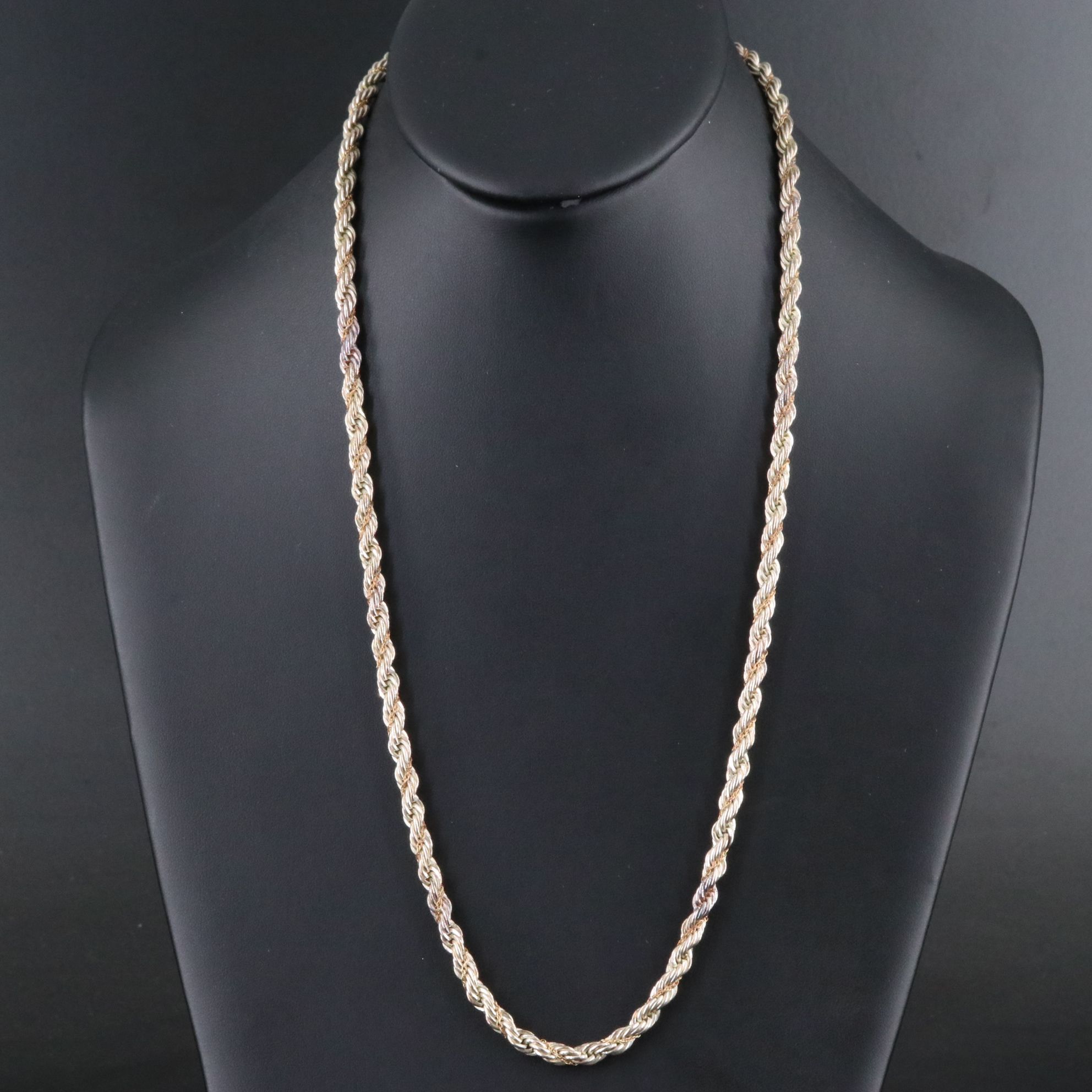 Tiffany & Co. Sterling Twisted Rope Chain Necklace with 18K Accent
