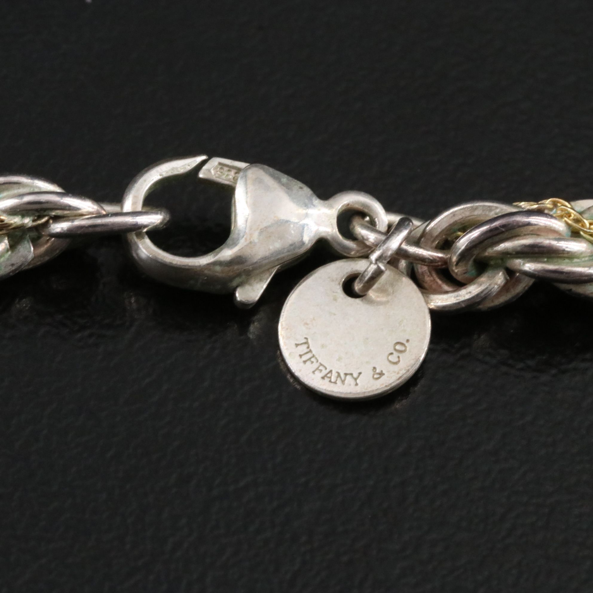 Tiffany & Co. Sterling Twisted Rope Chain Necklace with 18K Accent