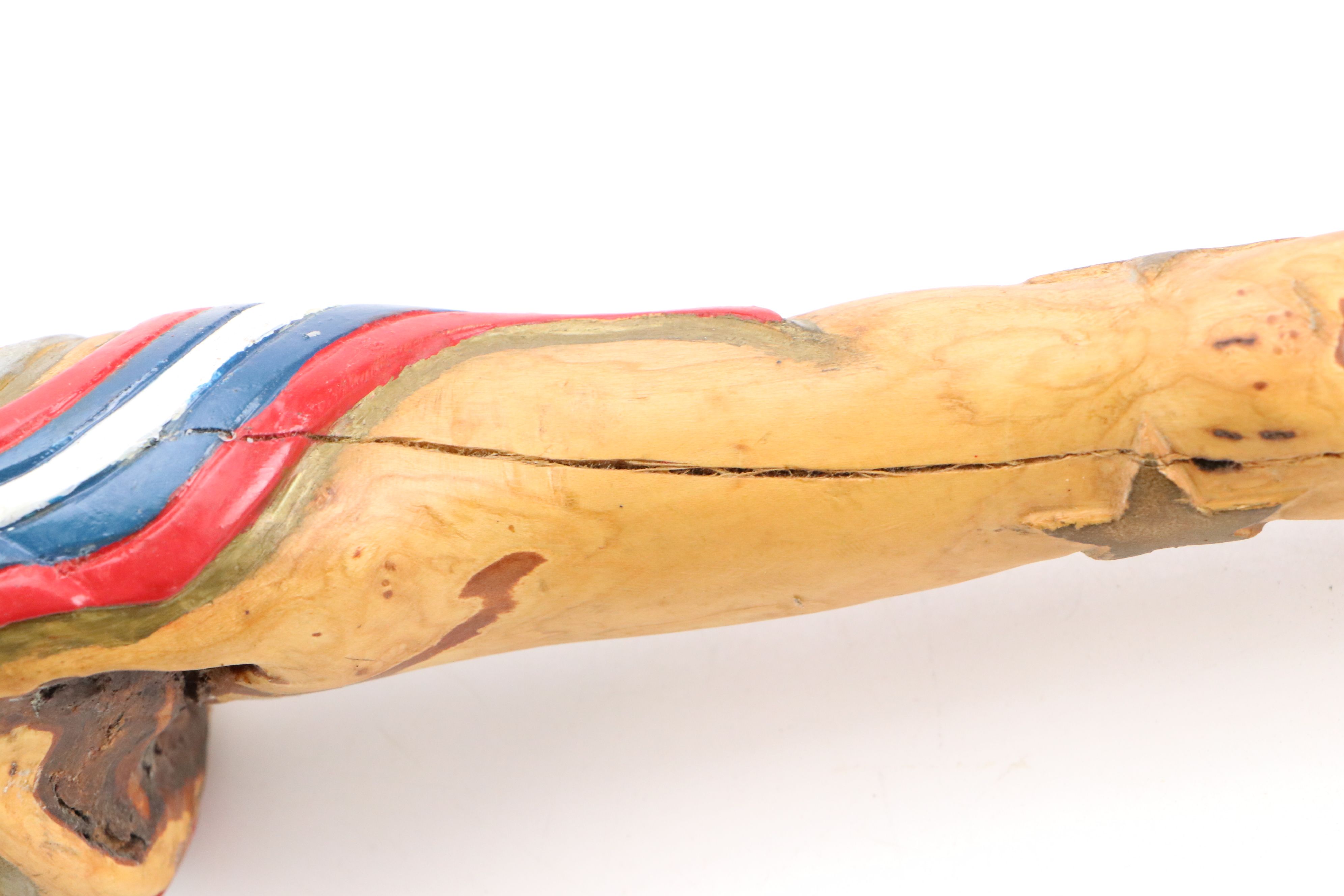 Robert Beaven Hand-Carved "Justice Liberty" Polychrome Cane