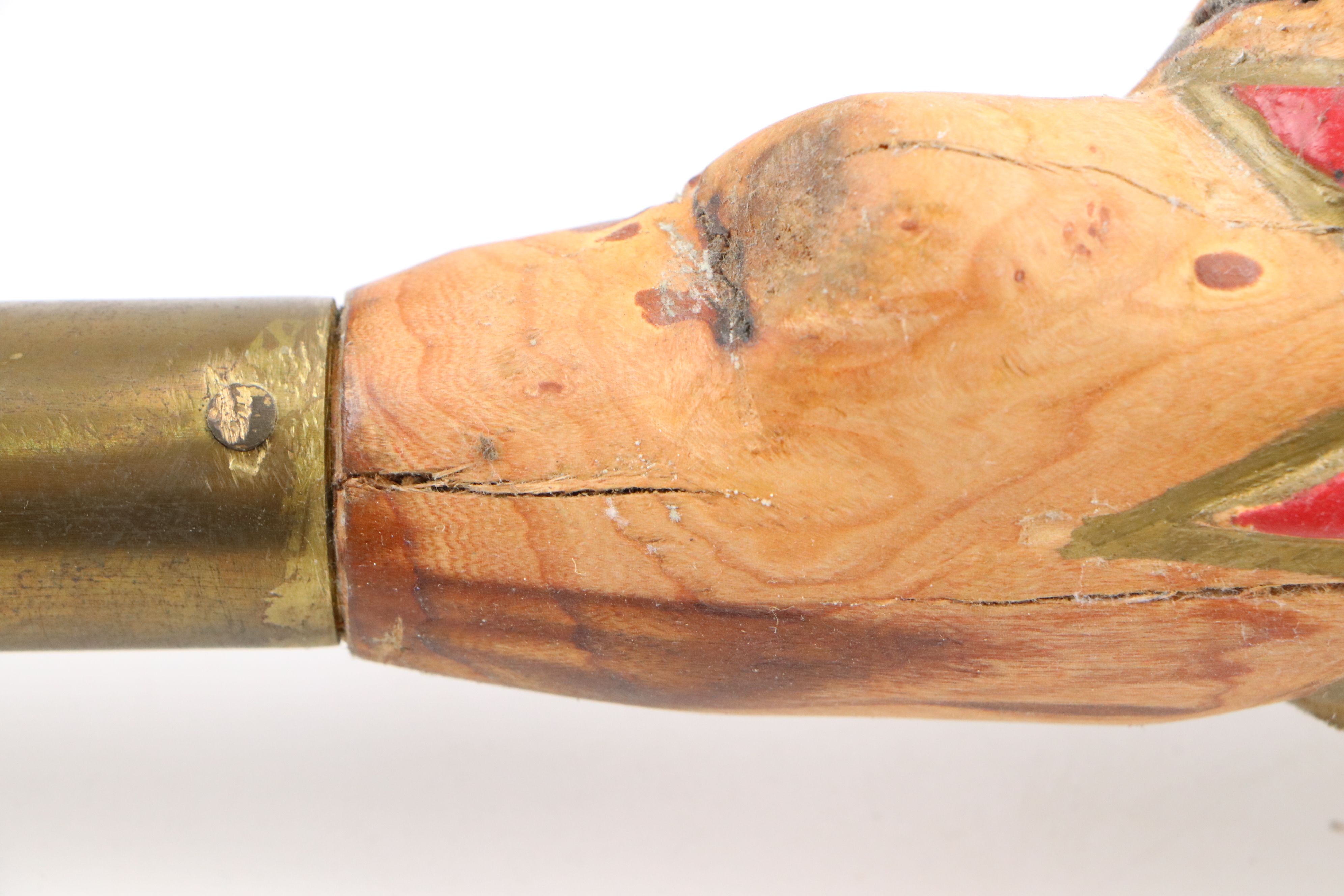 Robert Beaven Hand-Carved "Justice Liberty" Polychrome Cane