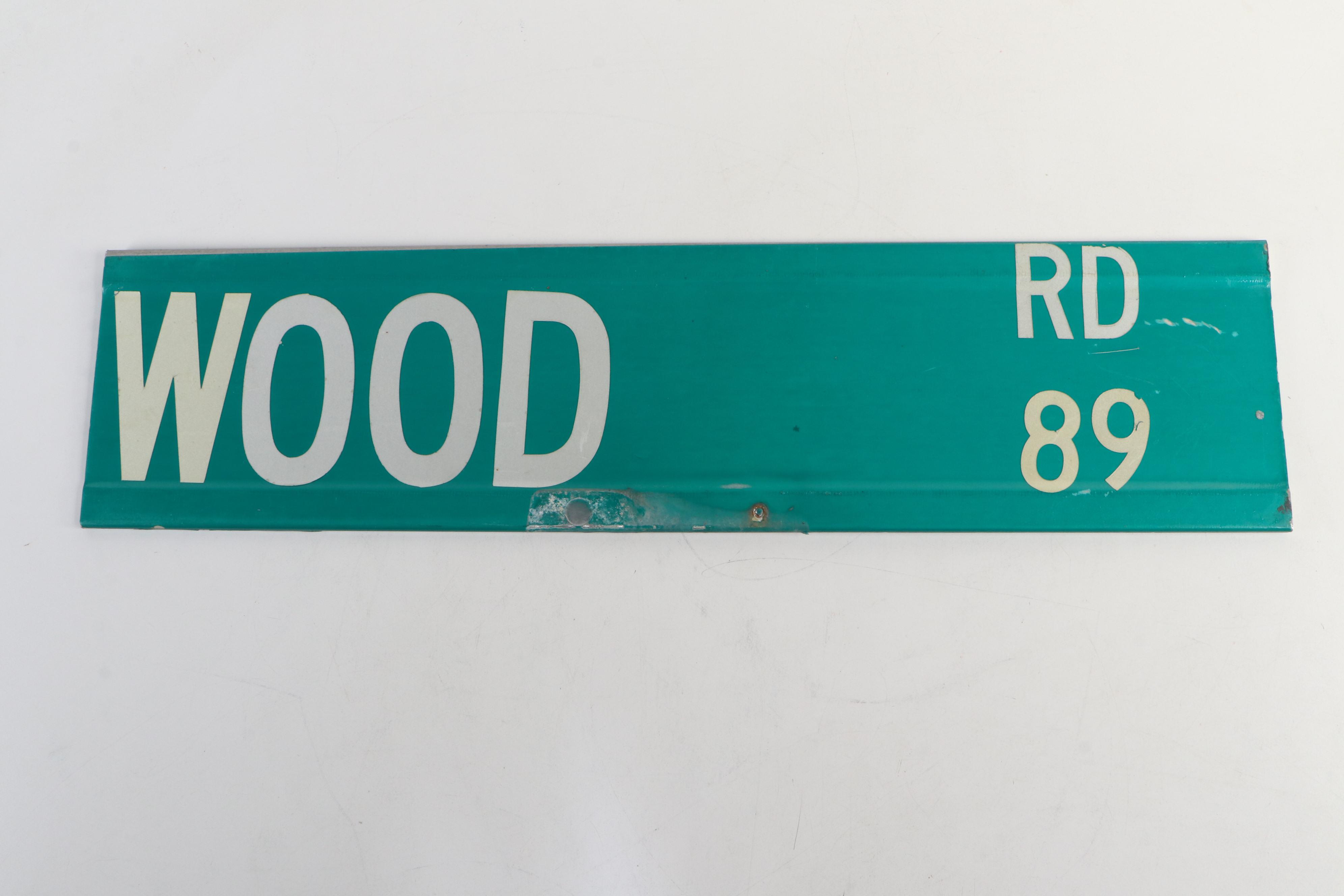 Cherry Street and Wood Road Metal Street Signs