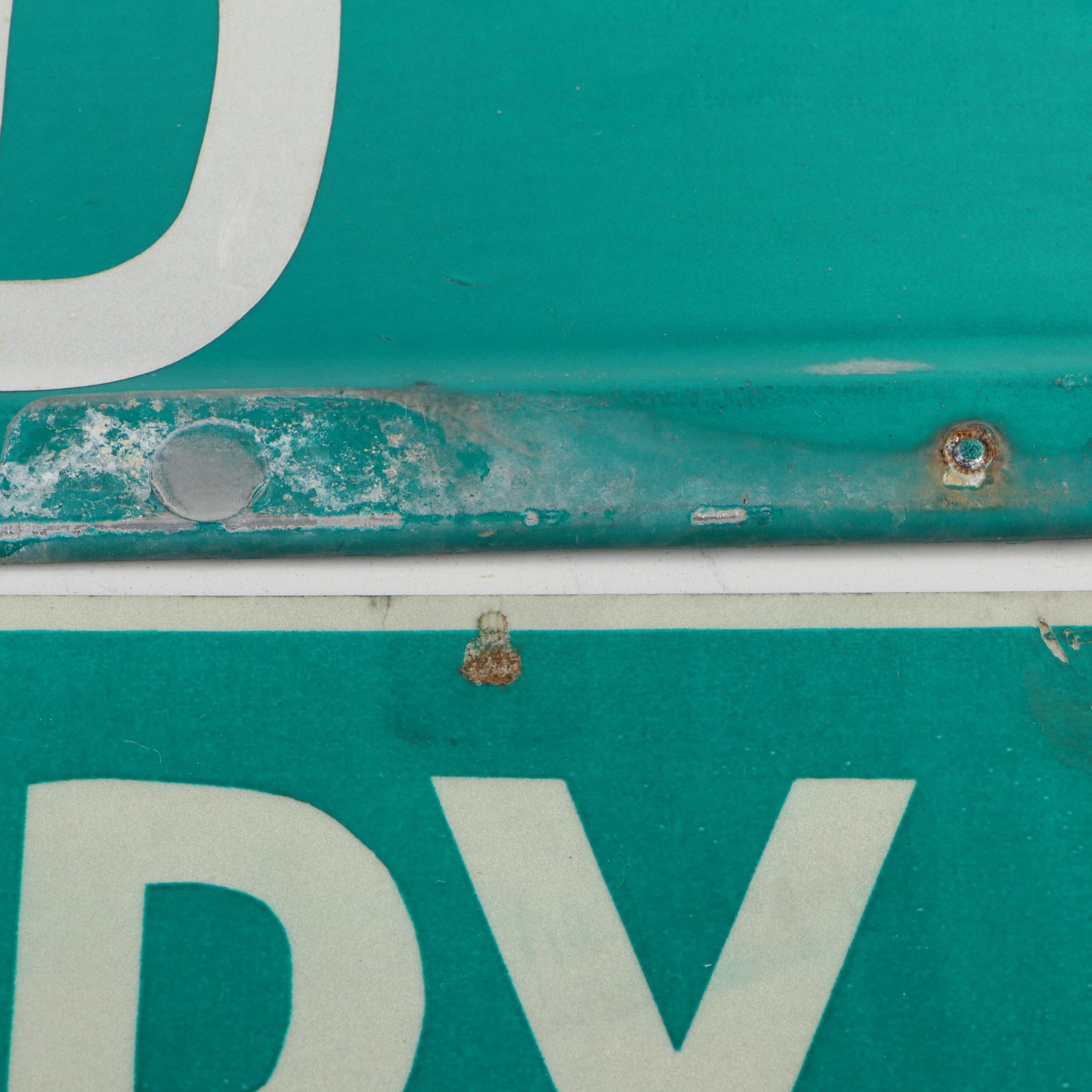 Cherry Street and Wood Road Metal Street Signs