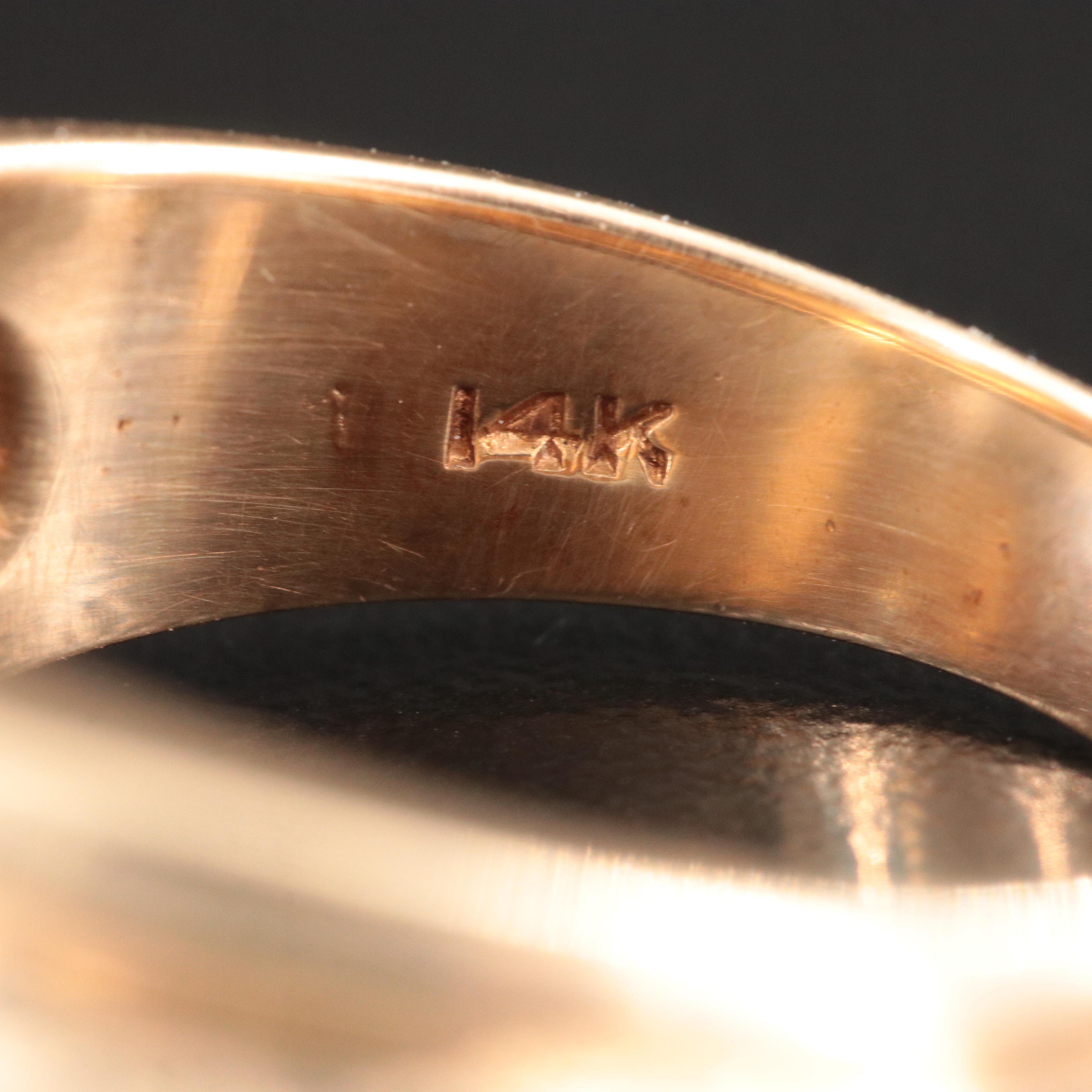 14K 0.68 CT Diamond Men's Ring