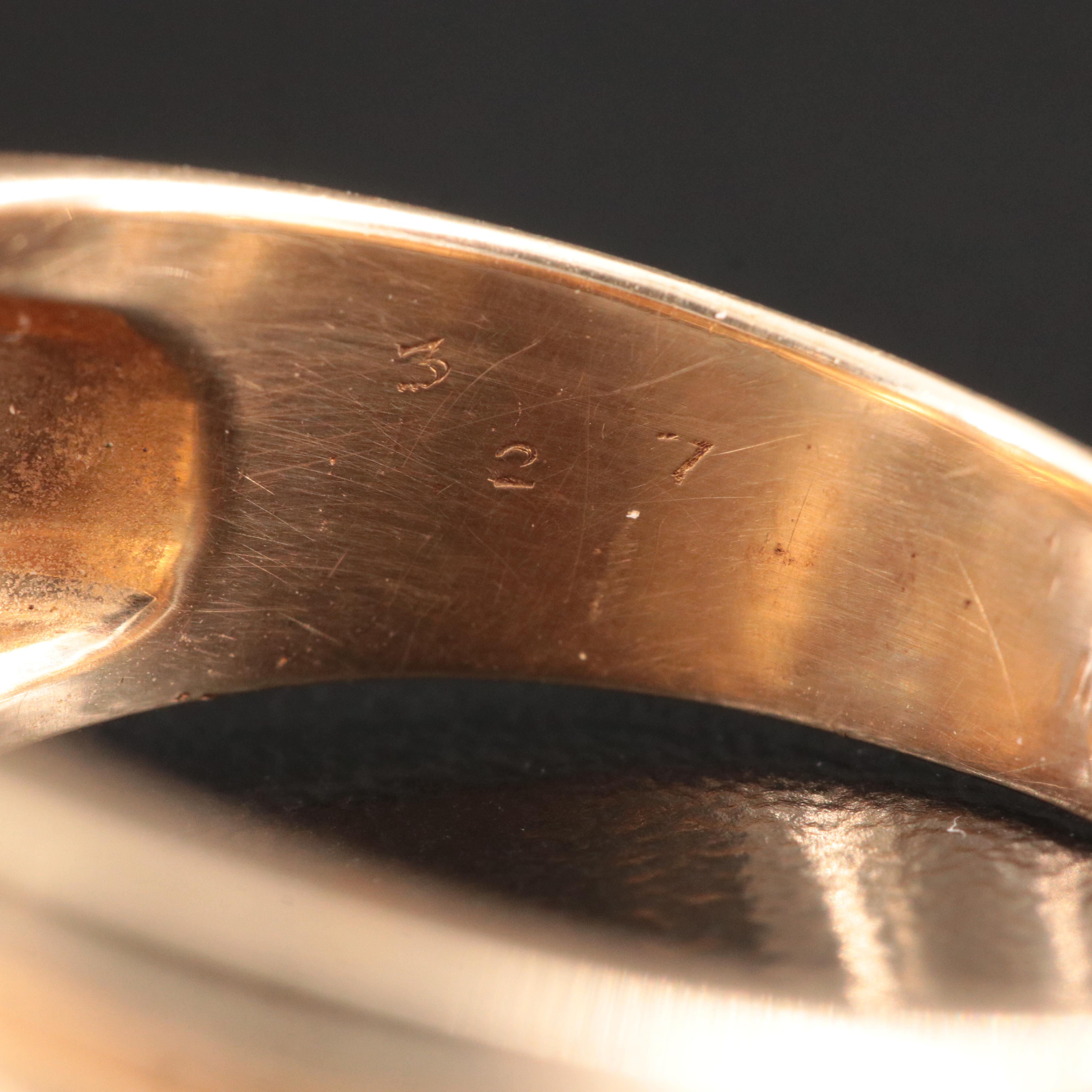 14K 0.68 CT Diamond Men's Ring