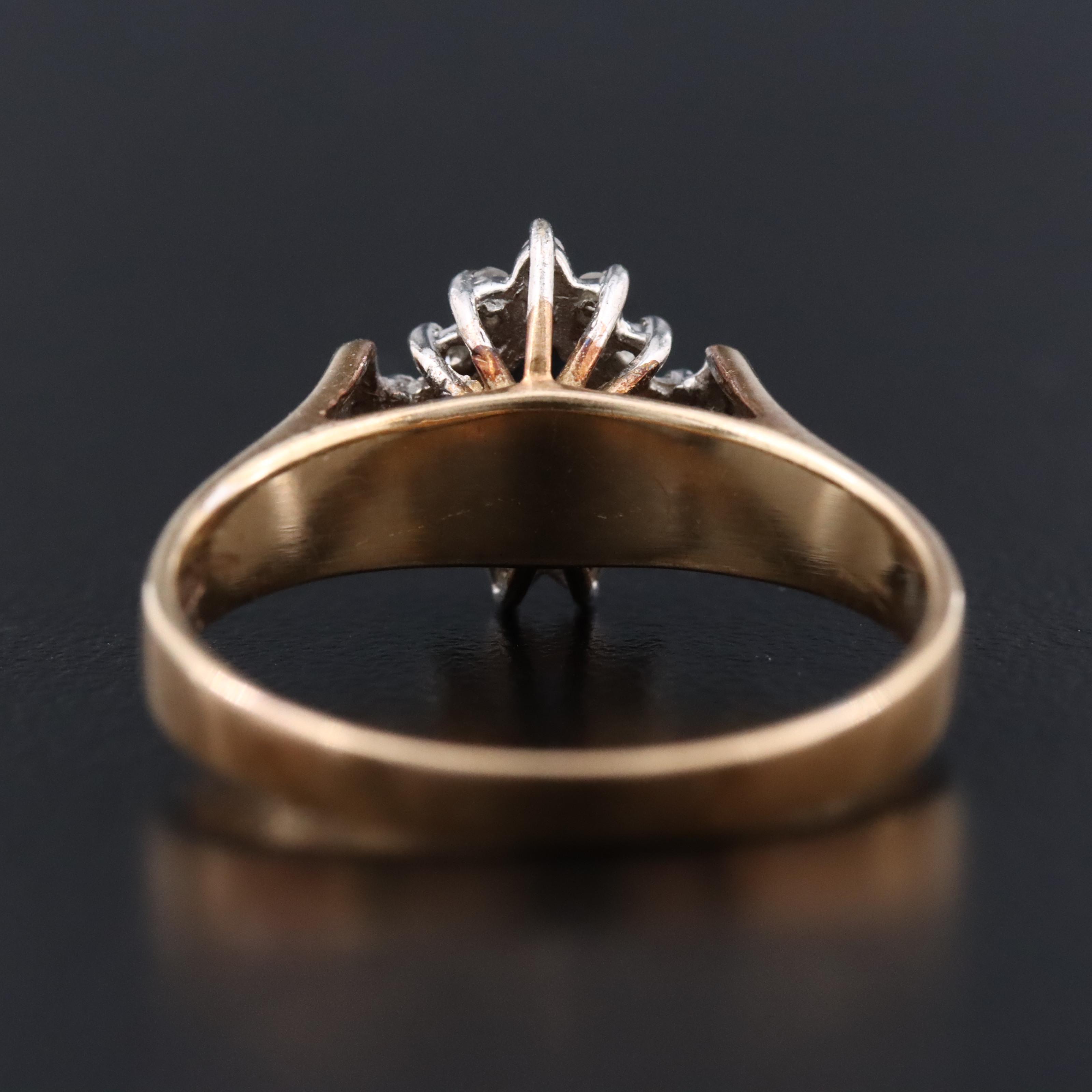 10K Sapphire and Diamond Ring