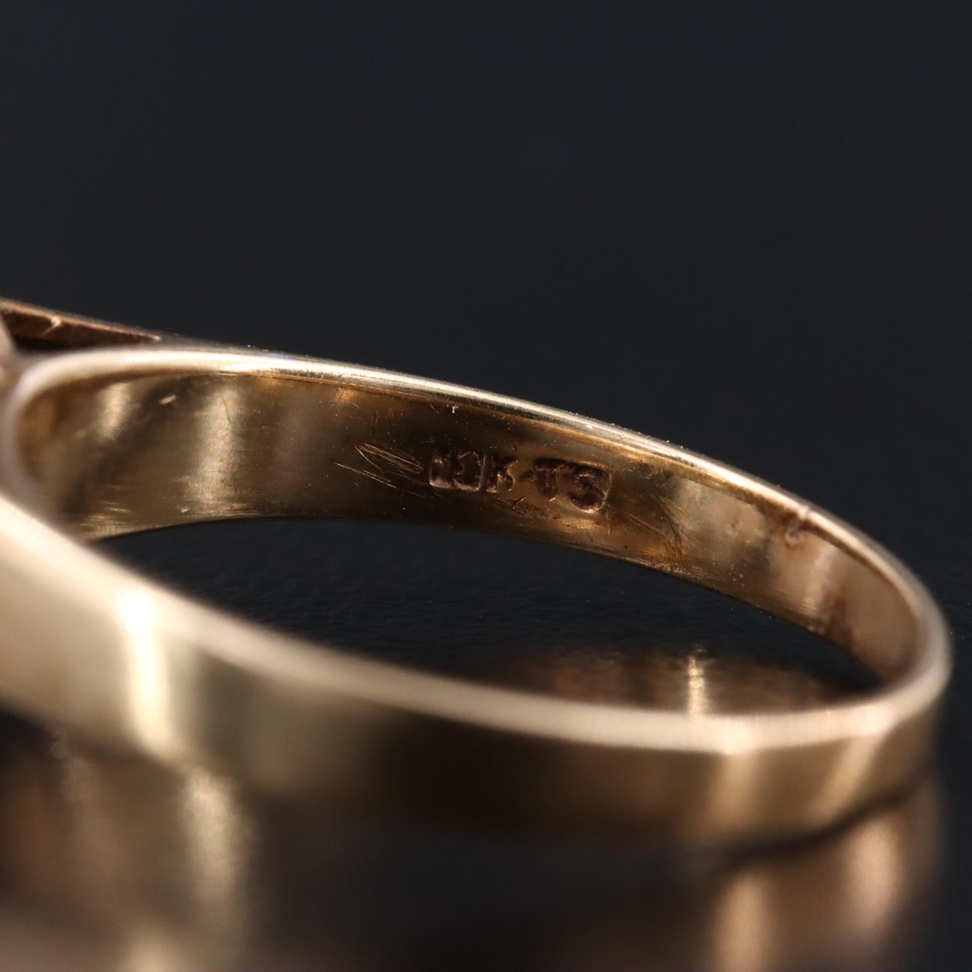 10K Sapphire and Diamond Ring