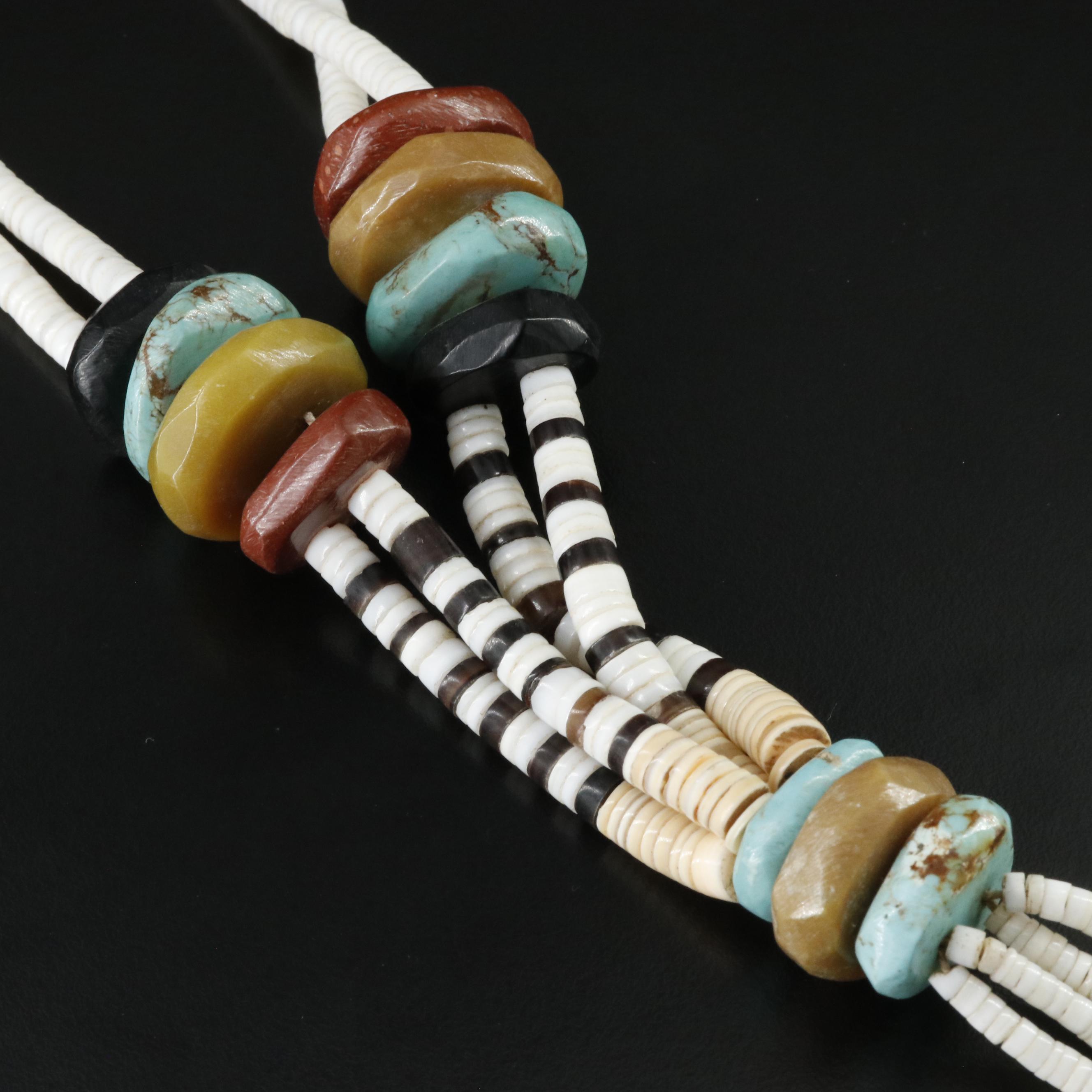 Southwestern Shell, Turquoise and Gemstone Necklace