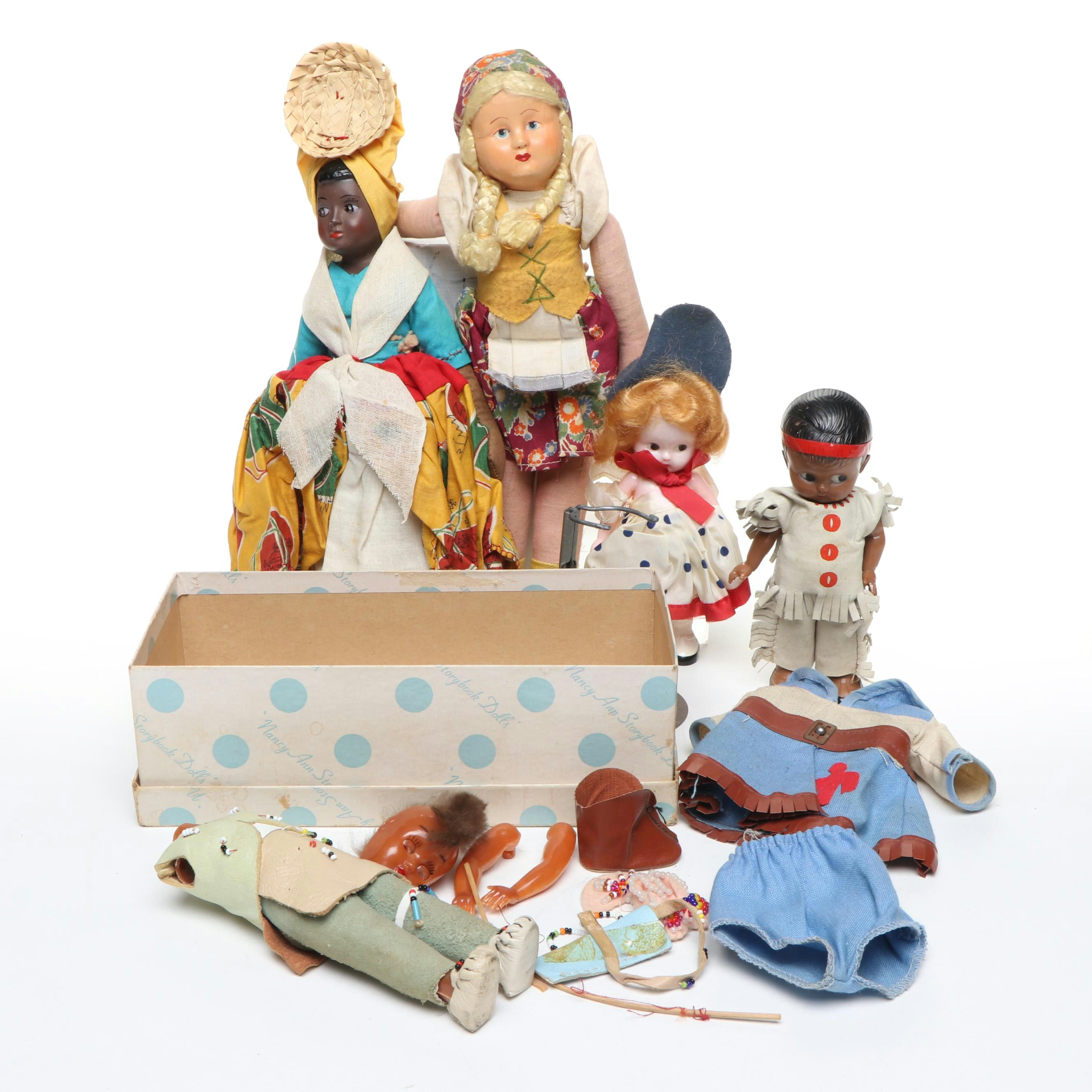 "La Belle Creole" Handmade Haitian Doll with More Dolls and Clothing