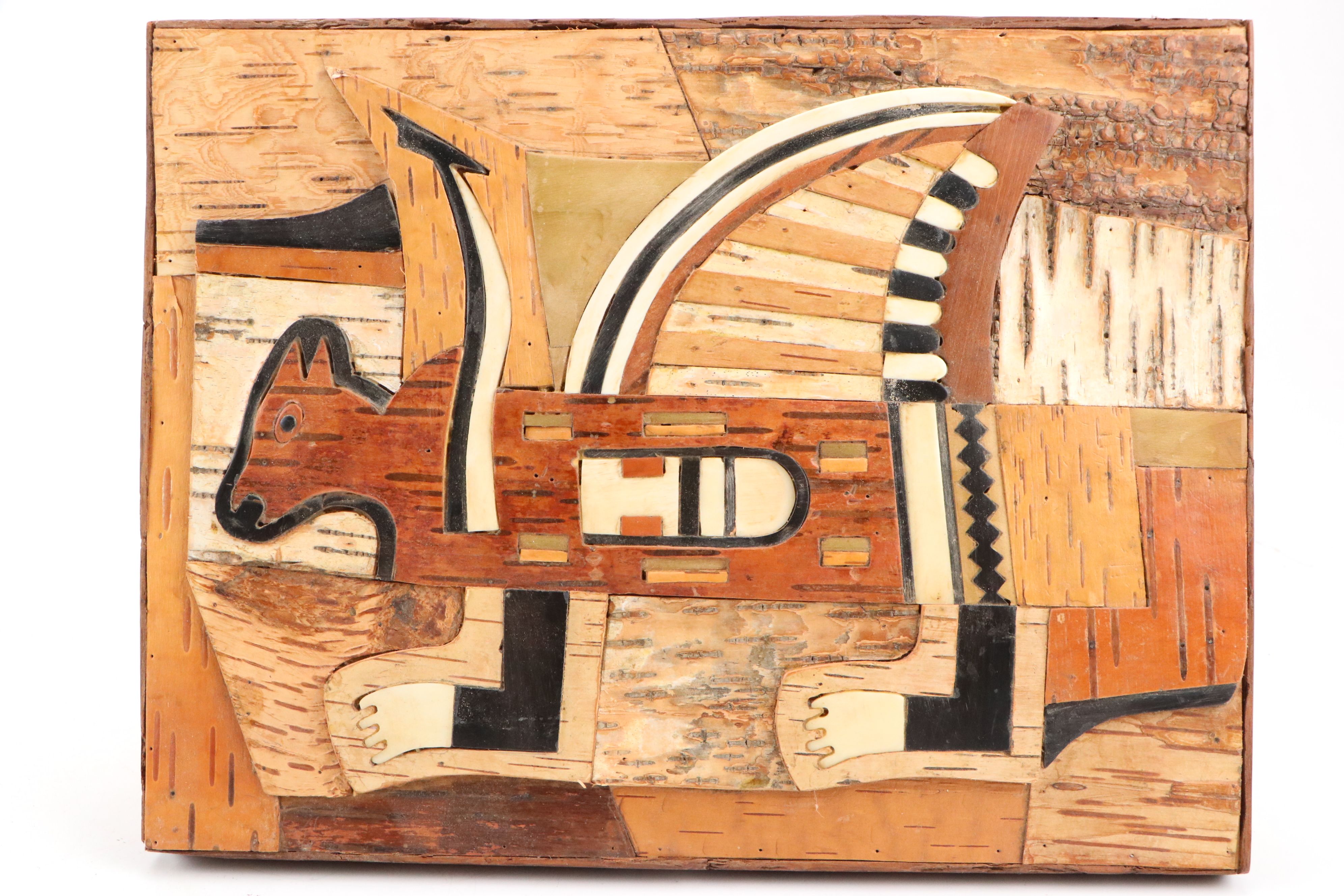 Robert Beaven Mixed Media Birch, Pine, Sycamore and Bone Inlay Sculptural Box