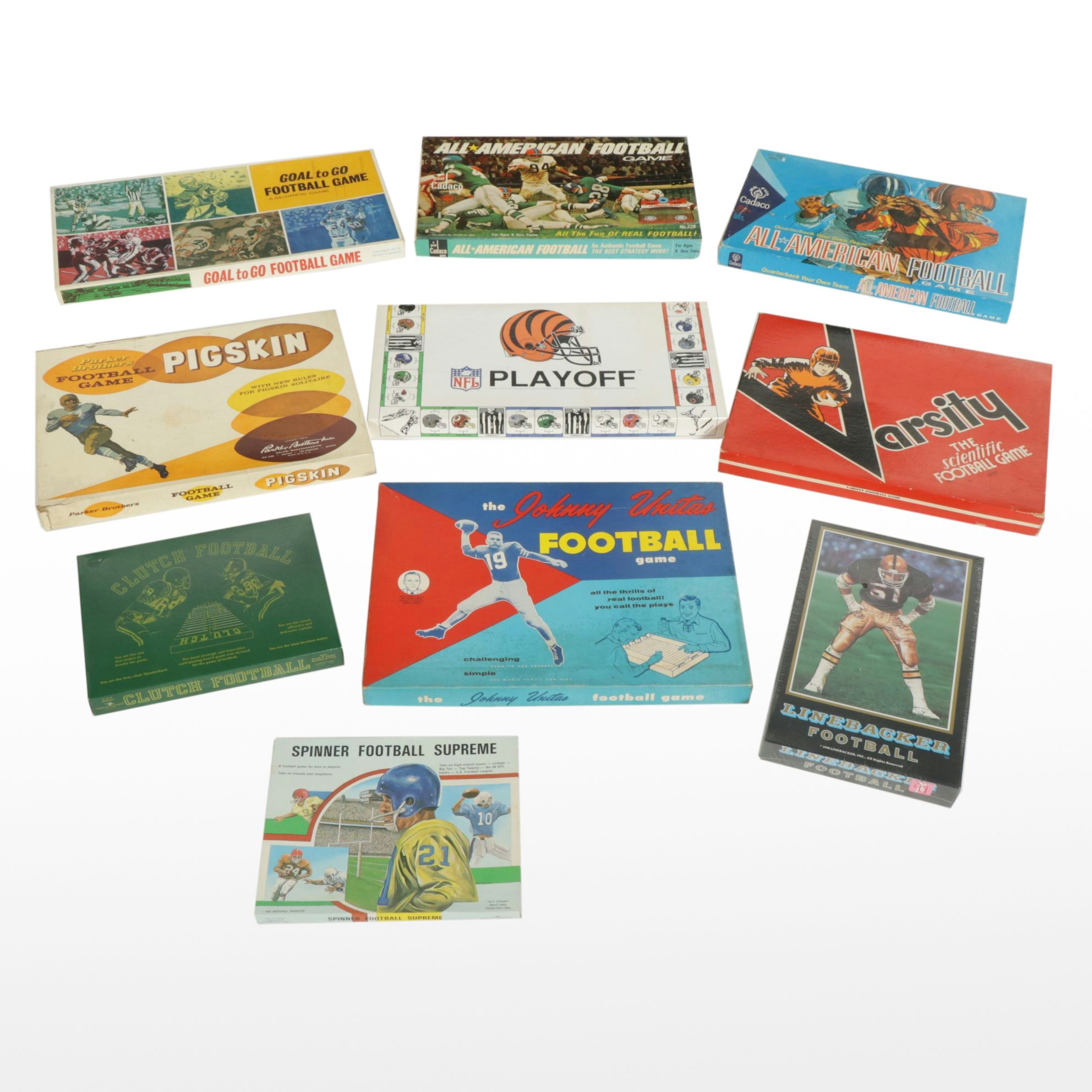 "Pigskin," "Varsity" and "Playoff" in Set of Football Board Games