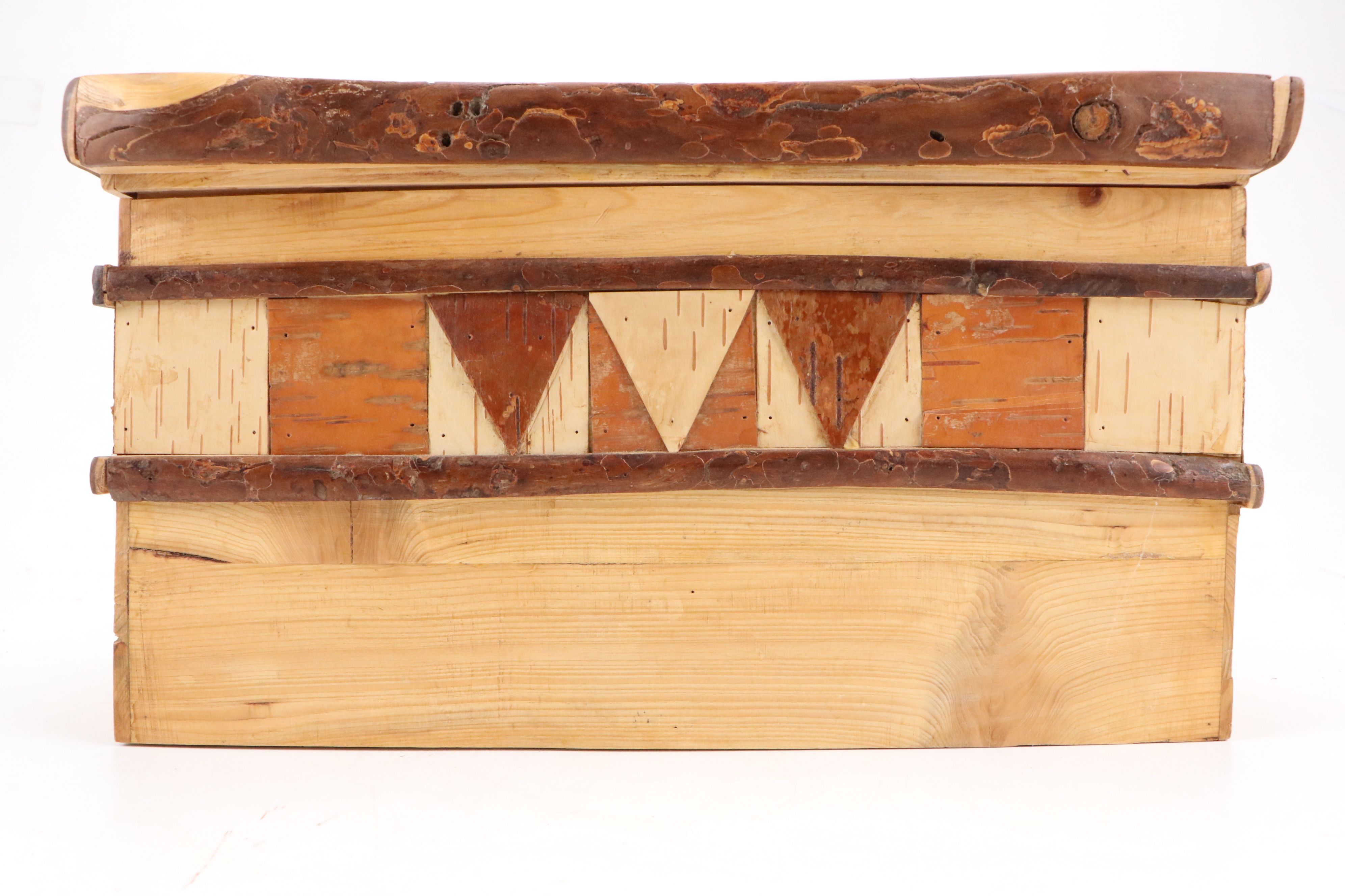 Handcrafted Birch, Sycamore and Pine Inlay Sculptural Box
