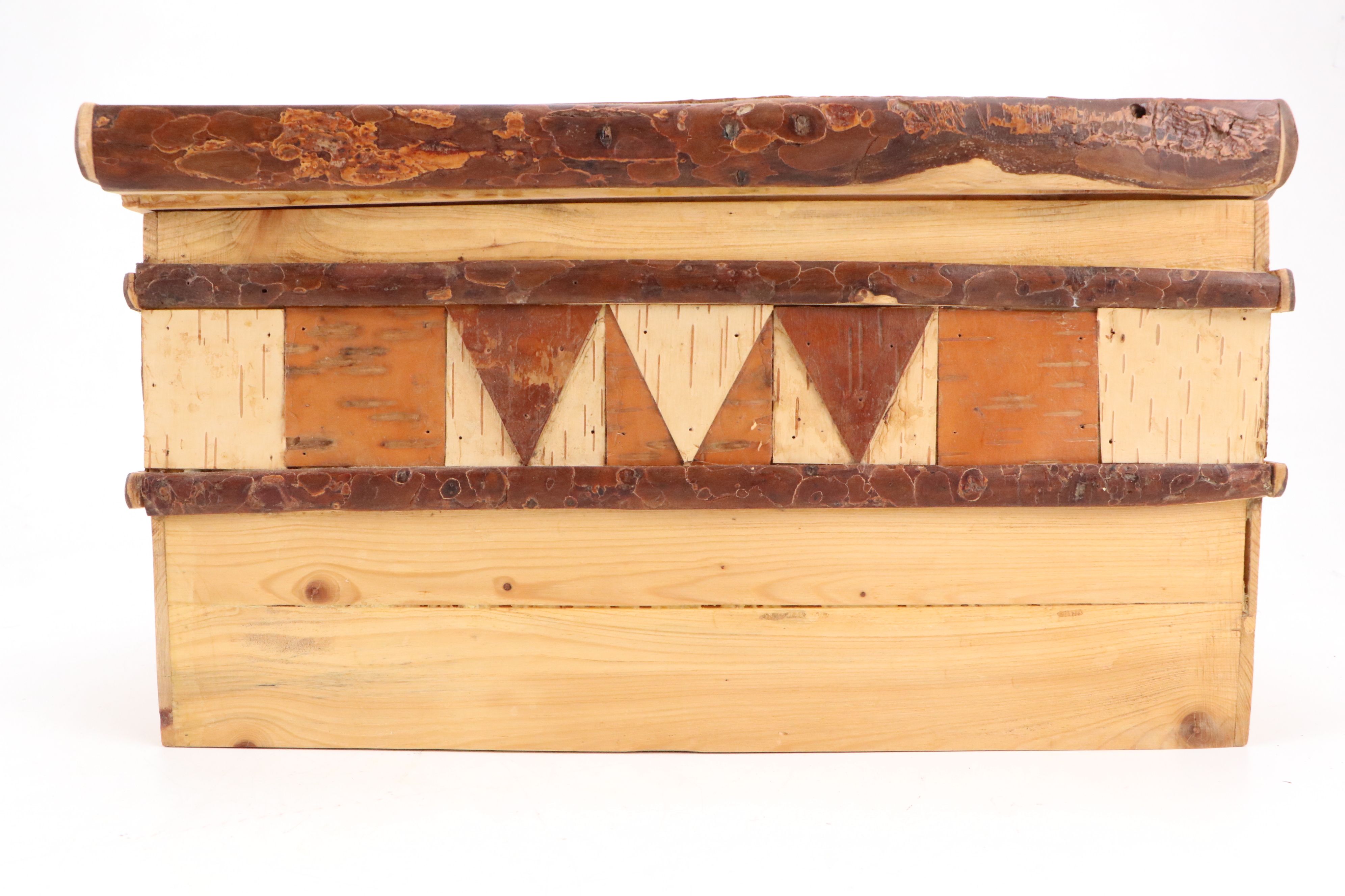 Handcrafted Birch, Sycamore and Pine Inlay Sculptural Box