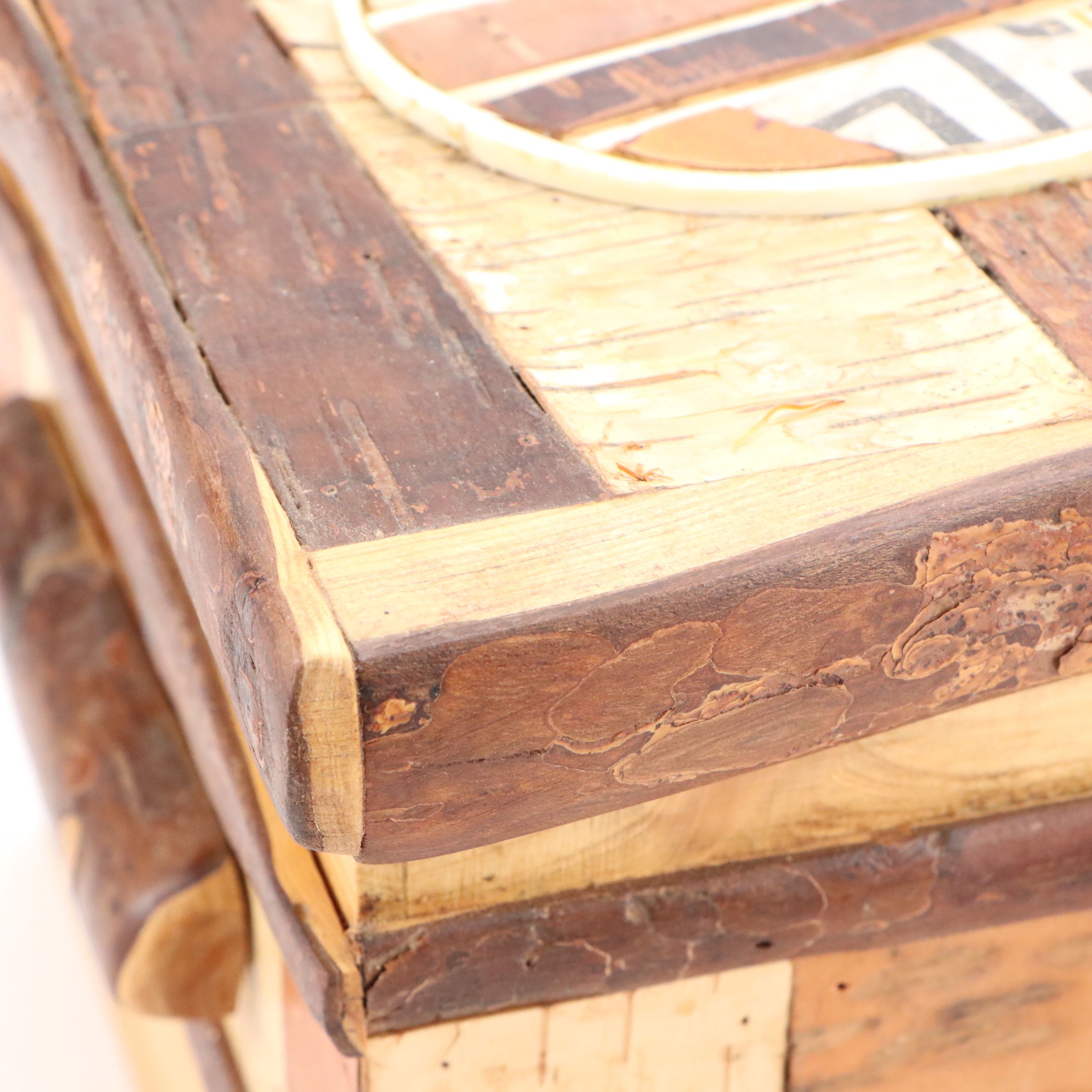 Handcrafted Birch, Sycamore and Pine Inlay Sculptural Box