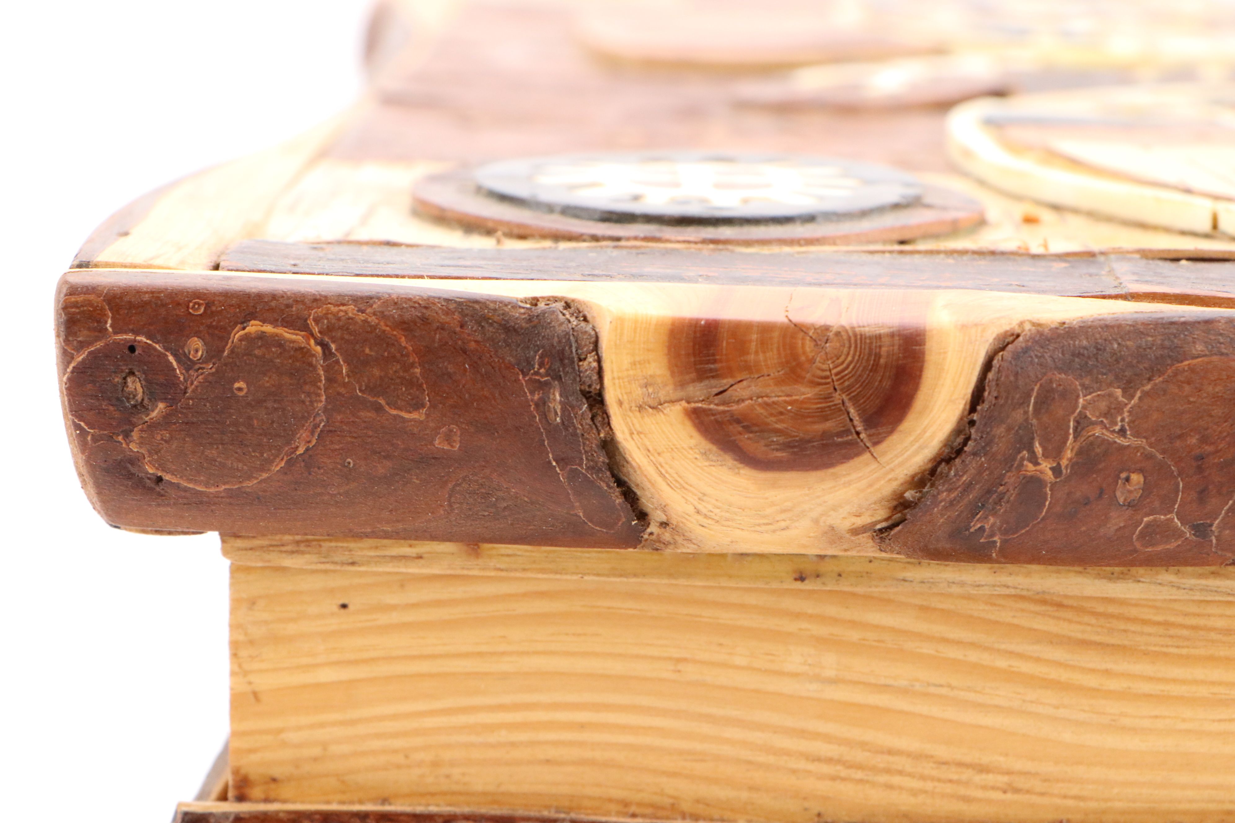 Handcrafted Birch, Sycamore and Pine Inlay Sculptural Box