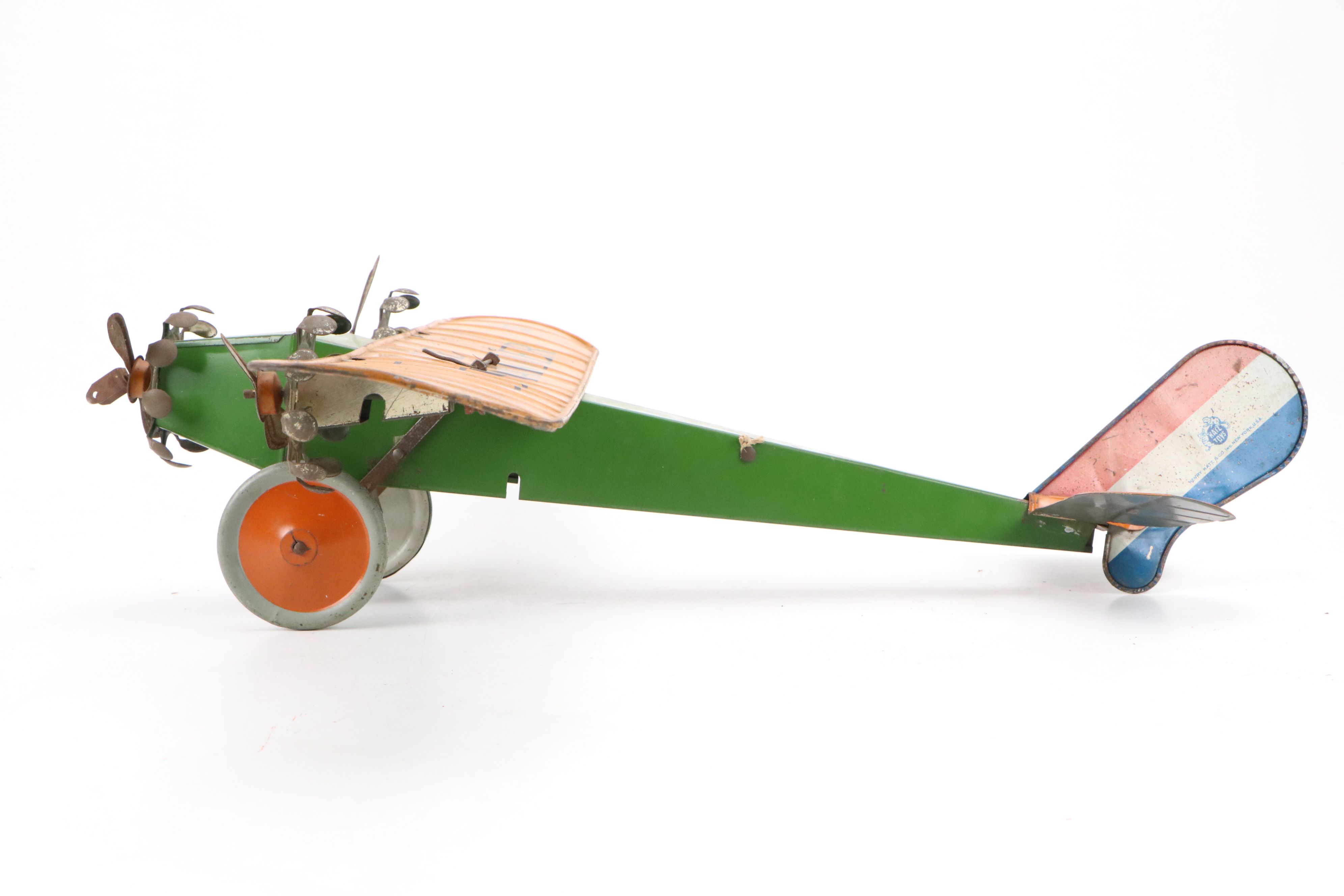 Henry Katz & Co. "The Commander" Tinplate Toy Airplane, Early 20th Century