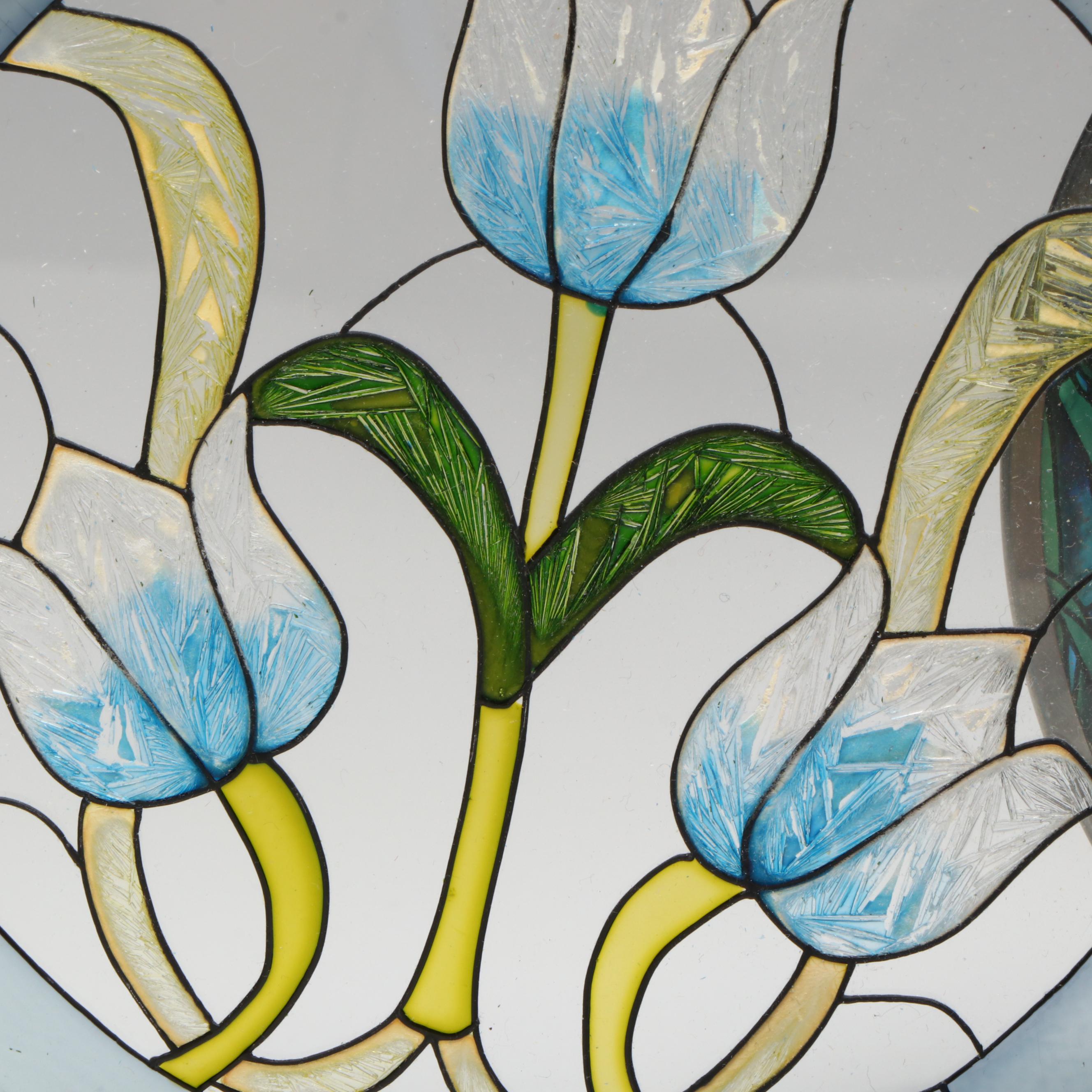 Printed Stained Glass After Louis Comfort Tiffany with Other Stained Glass