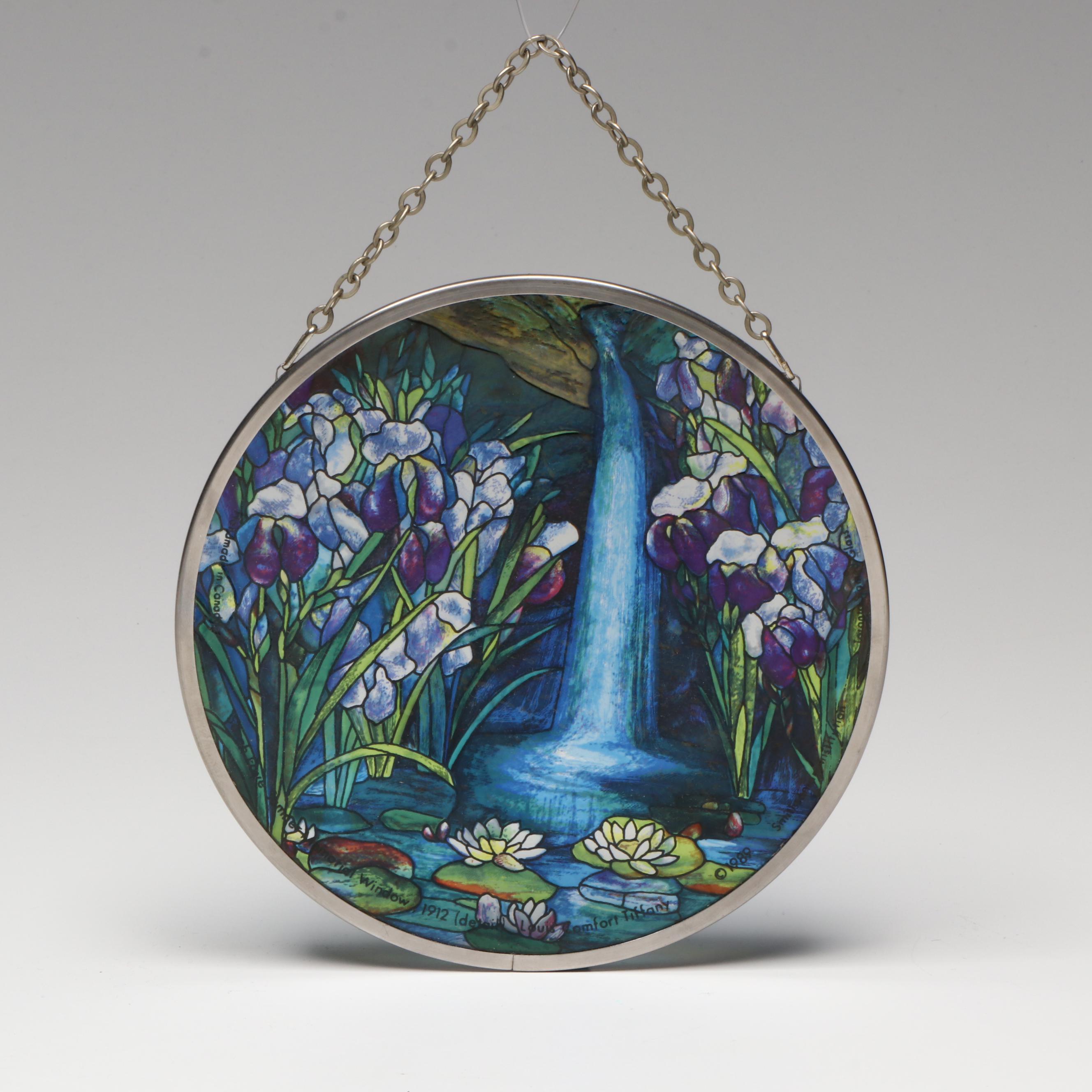 Printed Stained Glass After Louis Comfort Tiffany with Other Stained Glass