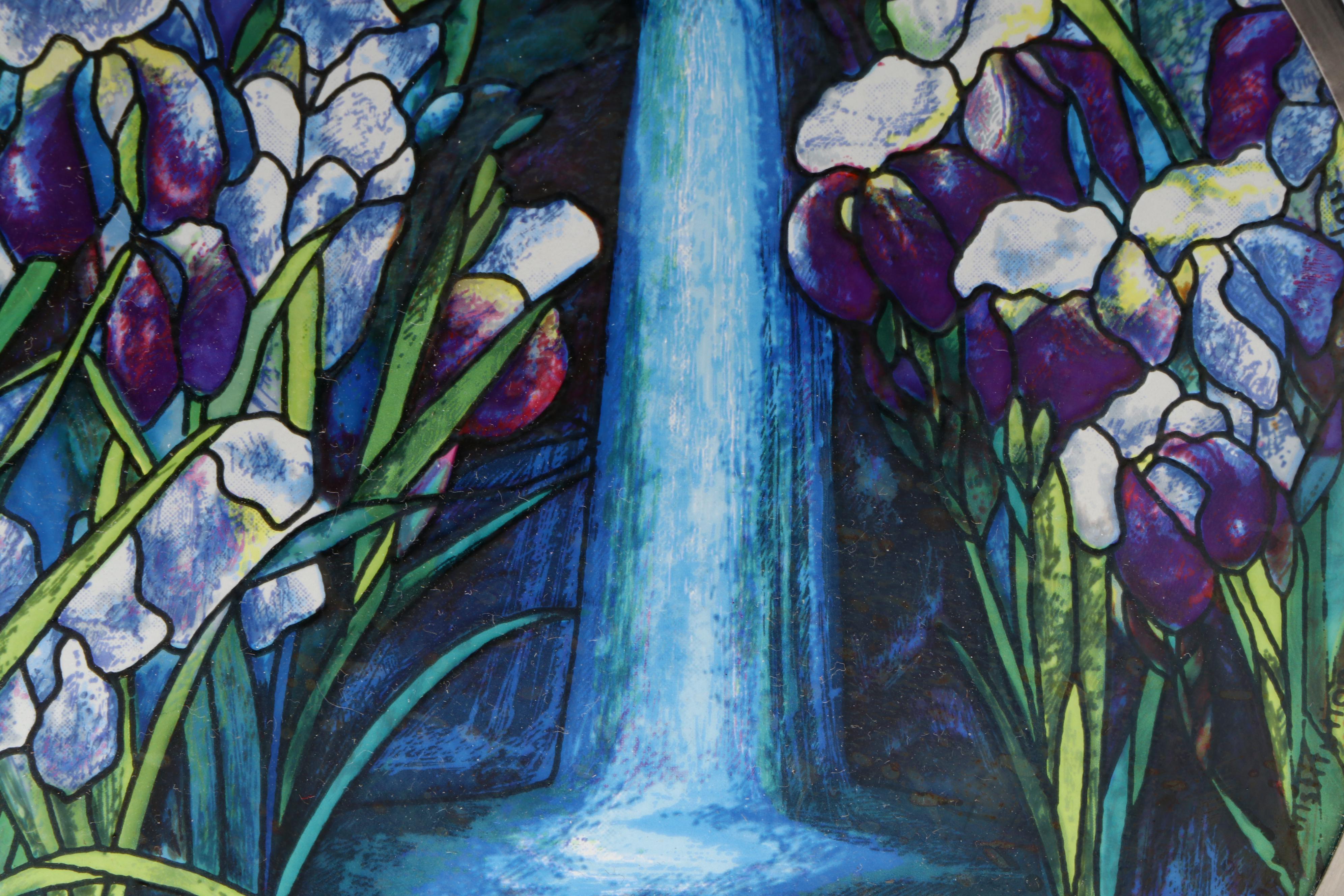 Printed Stained Glass After Louis Comfort Tiffany with Other Stained Glass