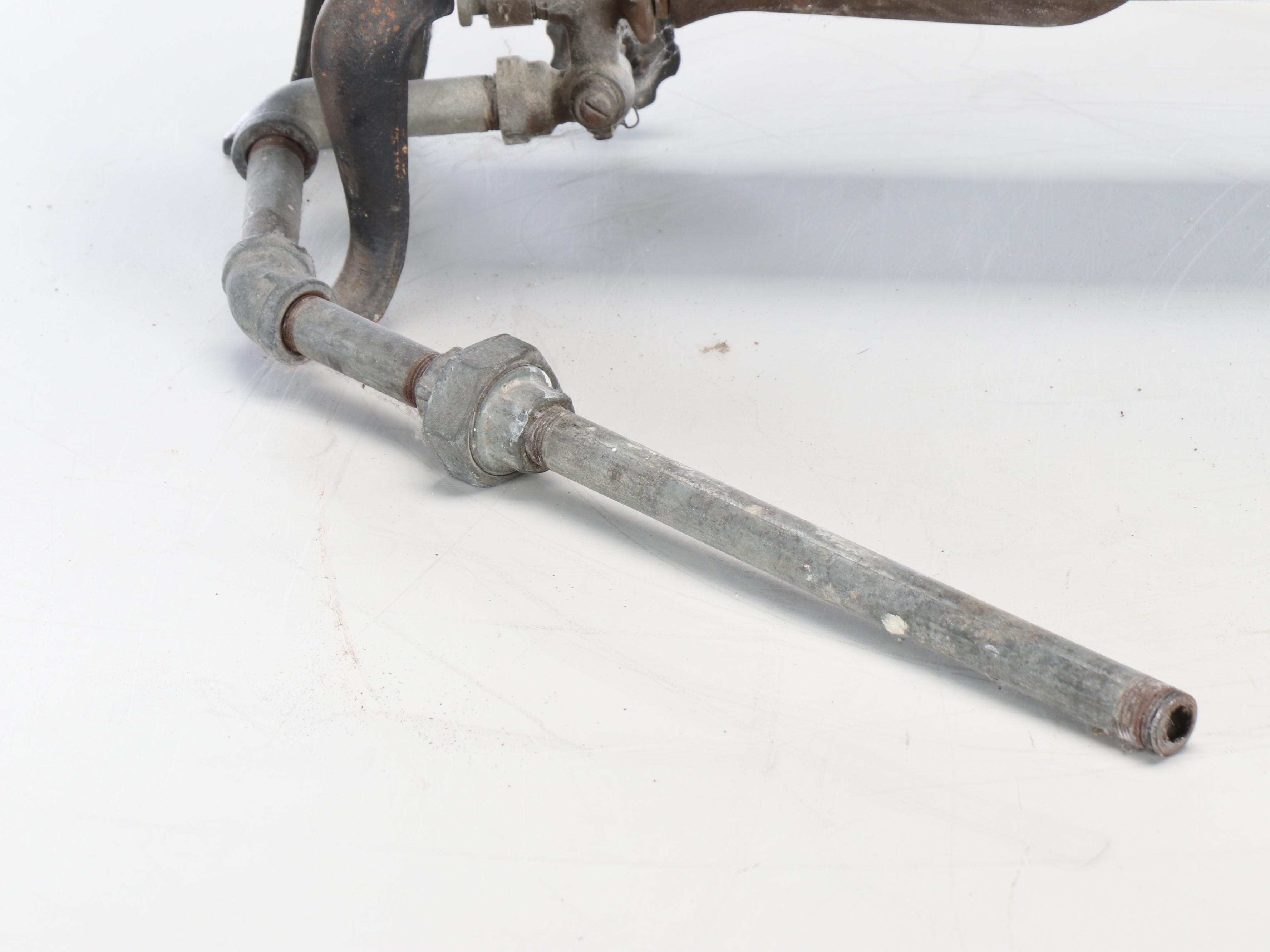 Victorian Copper Clad Cast Iron & Ceramic Gas Heater, Antique