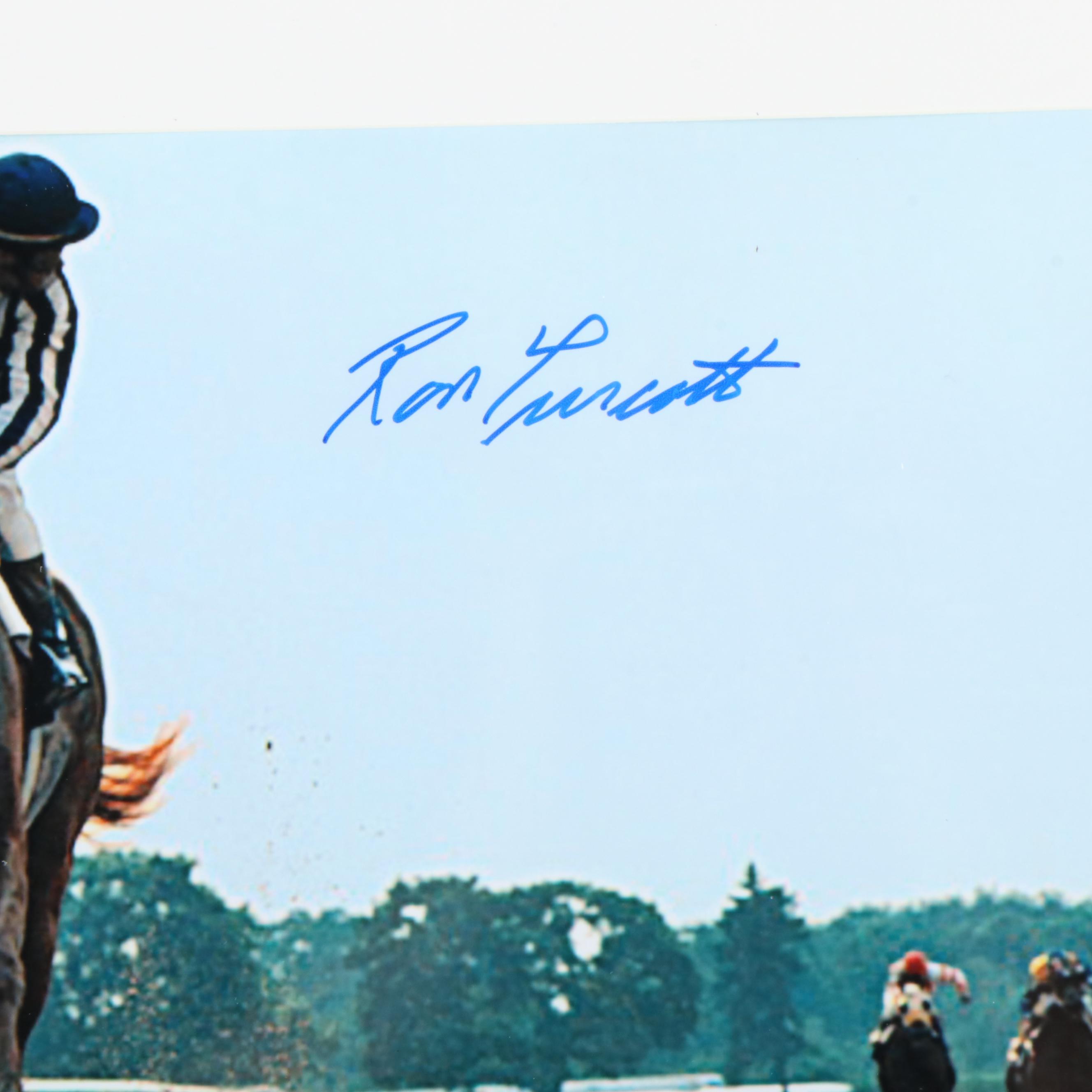 Ron Turcotte Signed Print Featuring Secretariat, JSA