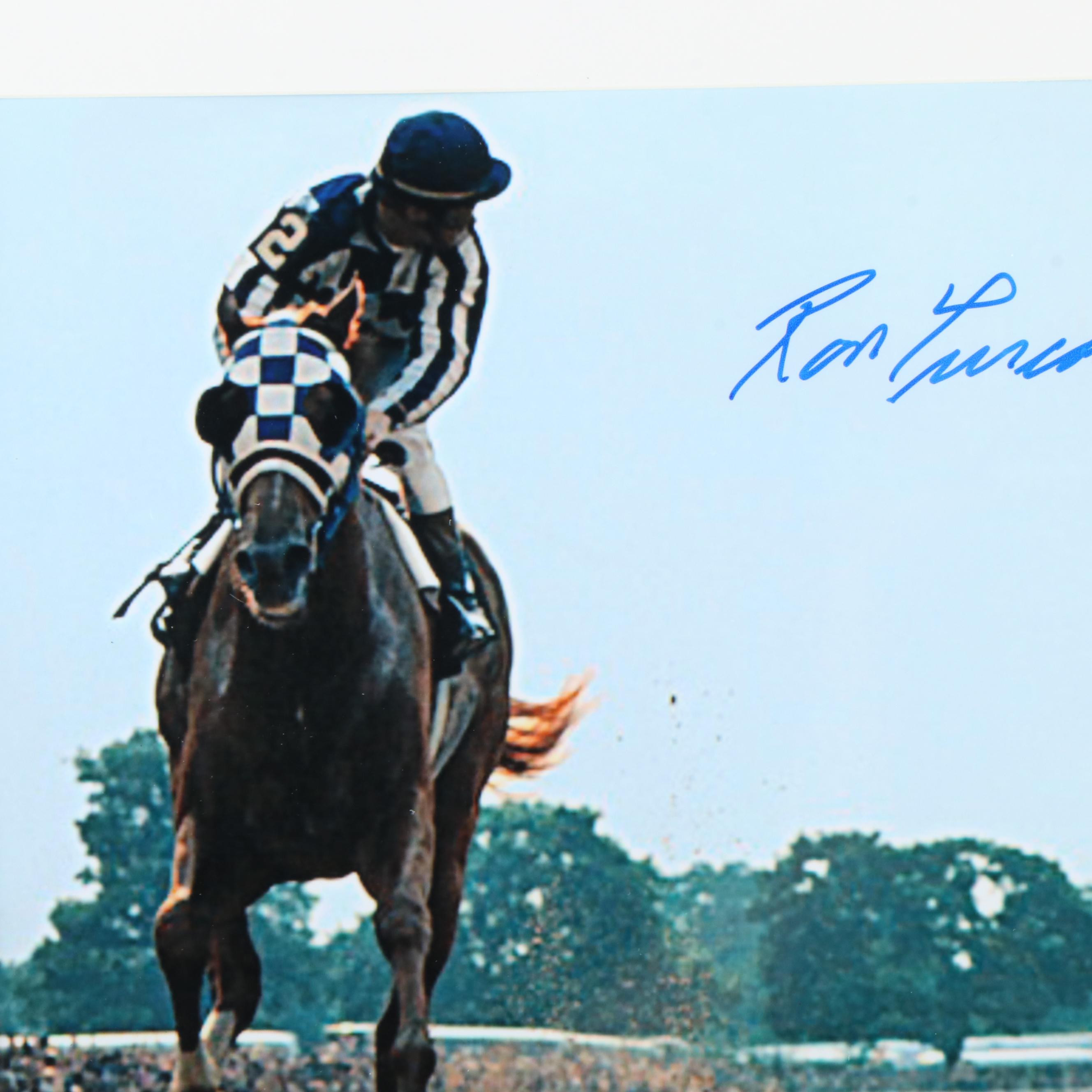 Ron Turcotte Signed Print Featuring Secretariat, JSA