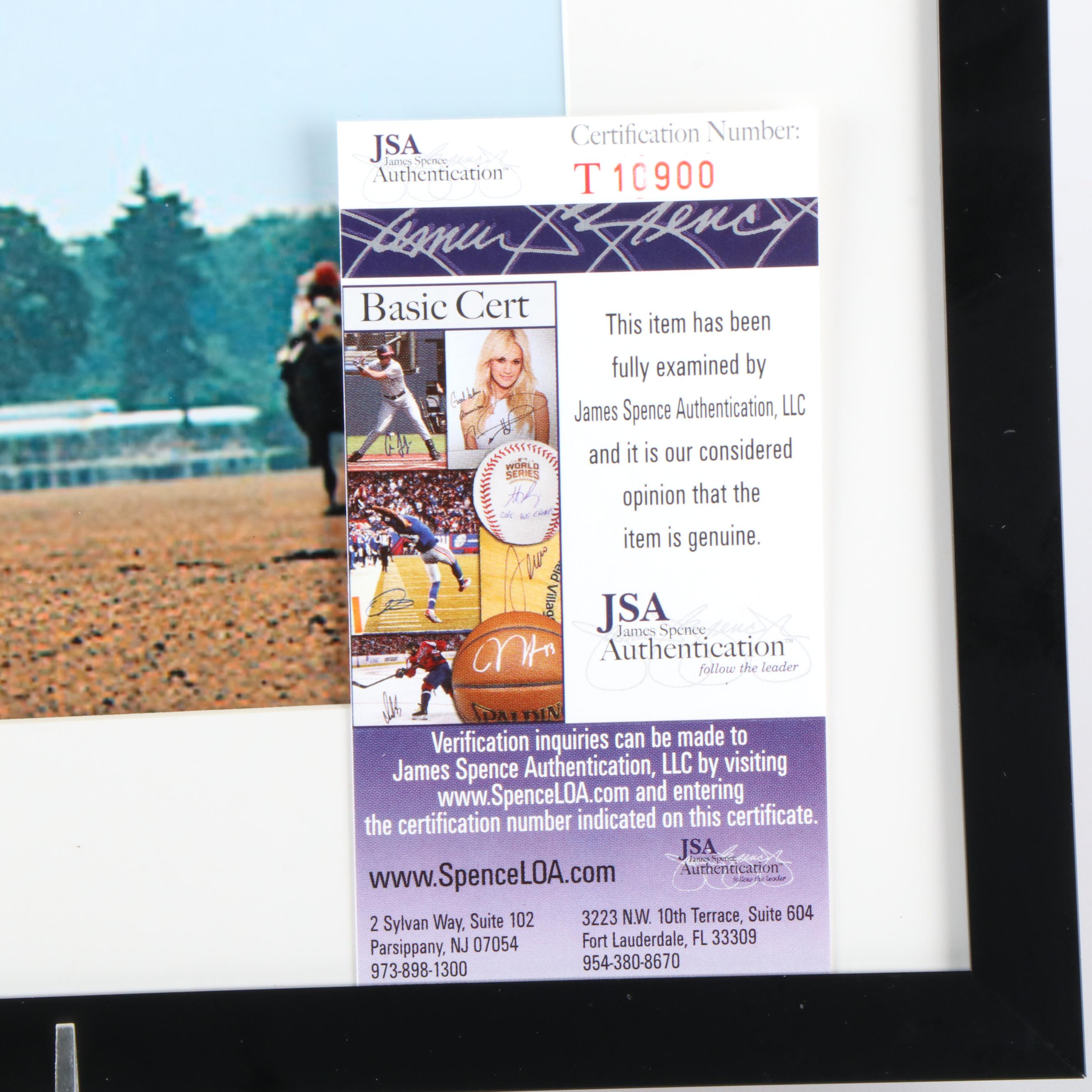 Ron Turcotte Signed Print Featuring Secretariat, JSA