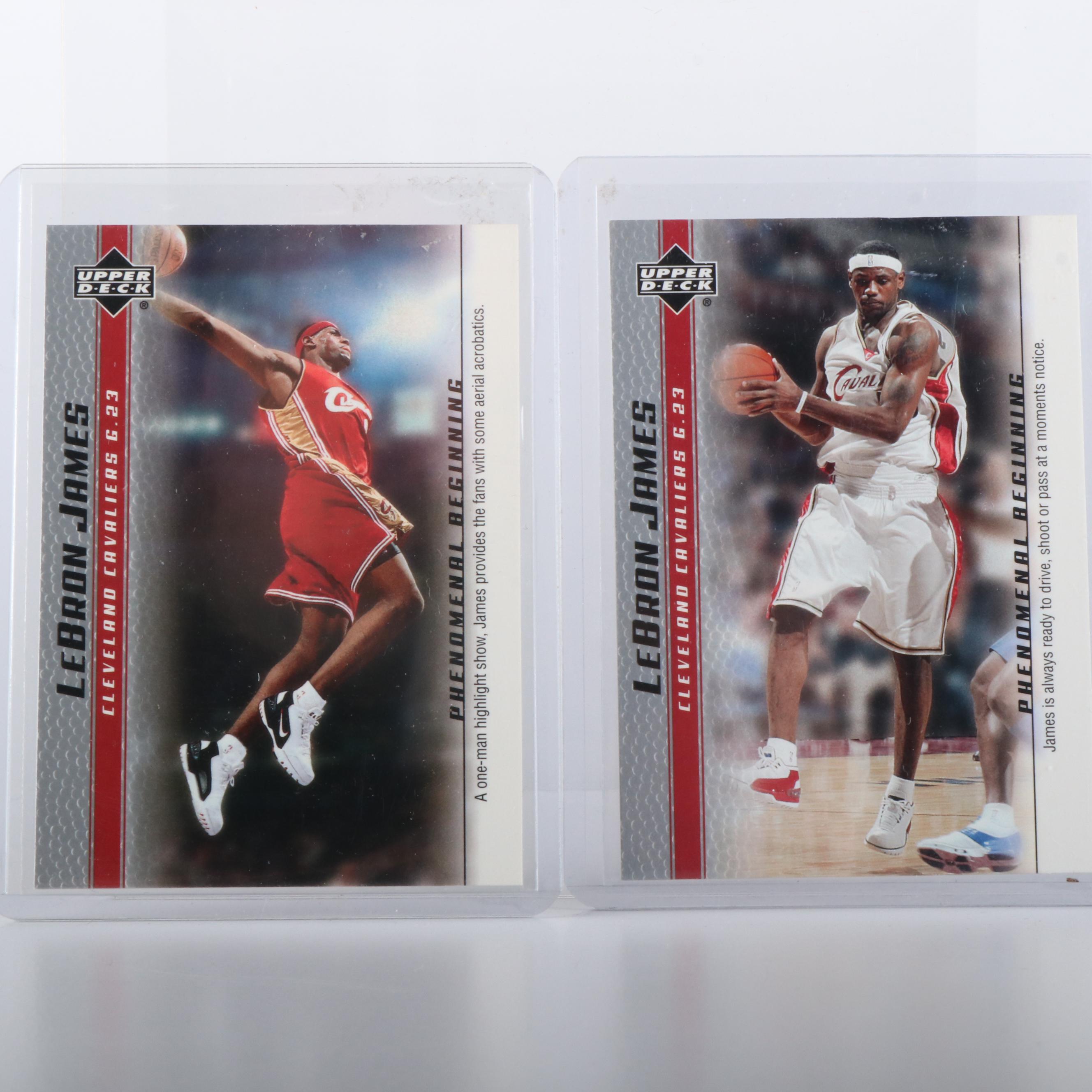 Upper Deck with Other Basketball Cards Featuring LeBron James Rookie Year & More