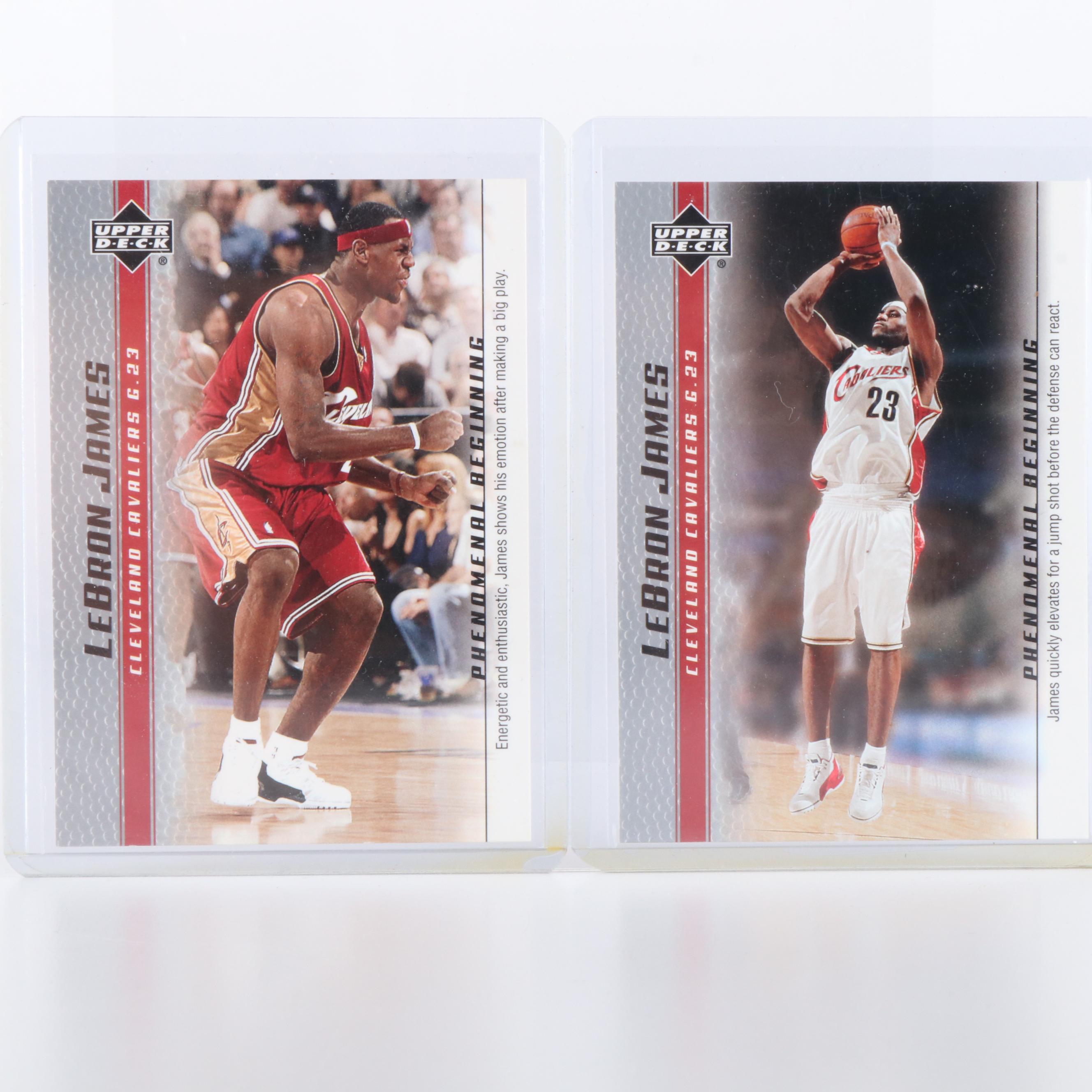 Upper Deck with Other Basketball Cards Featuring LeBron James Rookie Year & More