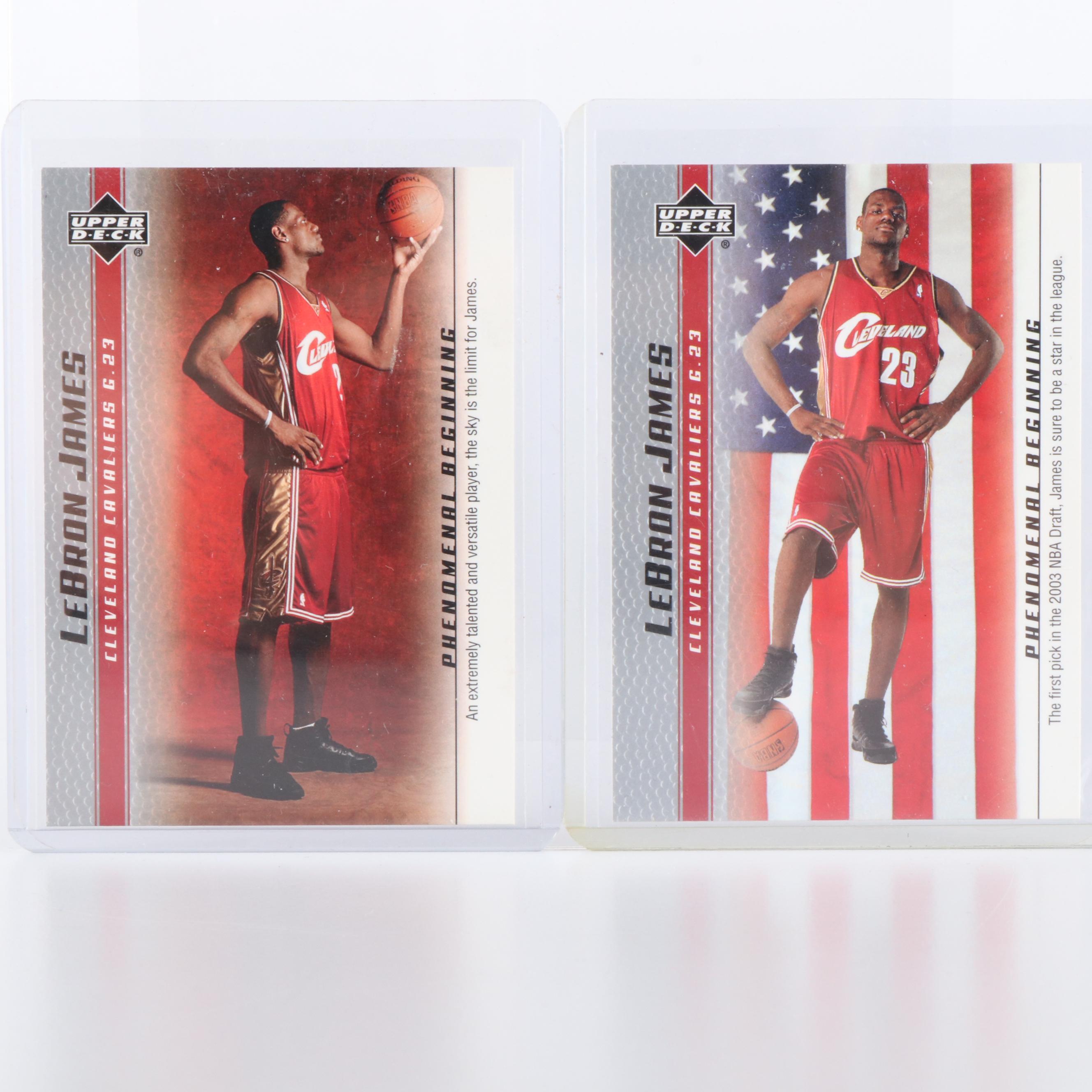 Upper Deck with Other Basketball Cards Featuring LeBron James Rookie Year & More