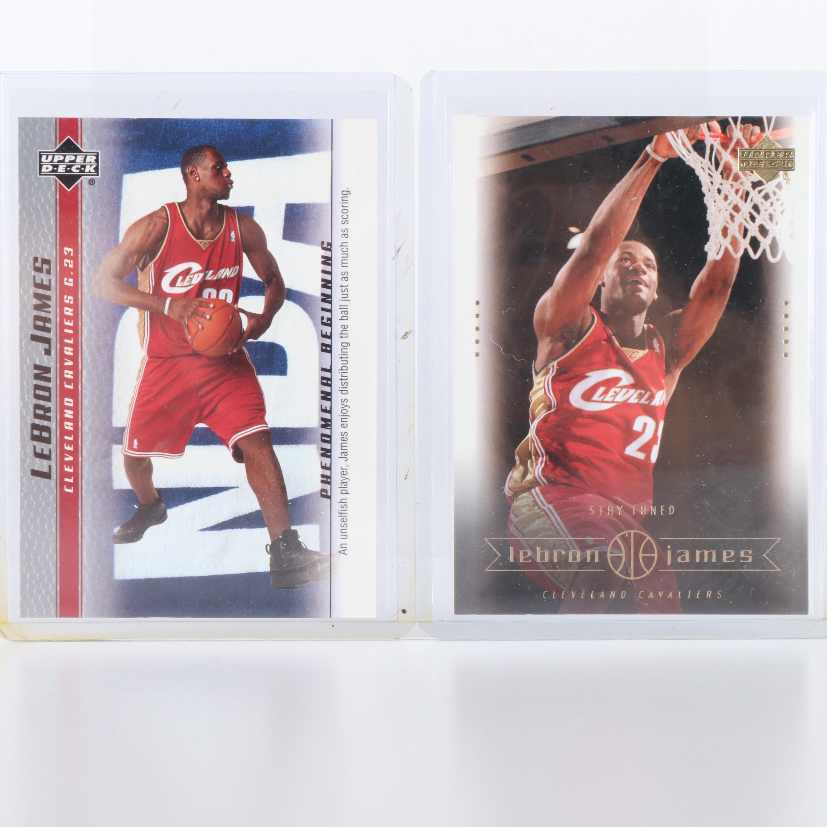 Upper Deck with Other Basketball Cards Featuring LeBron James Rookie Year & More