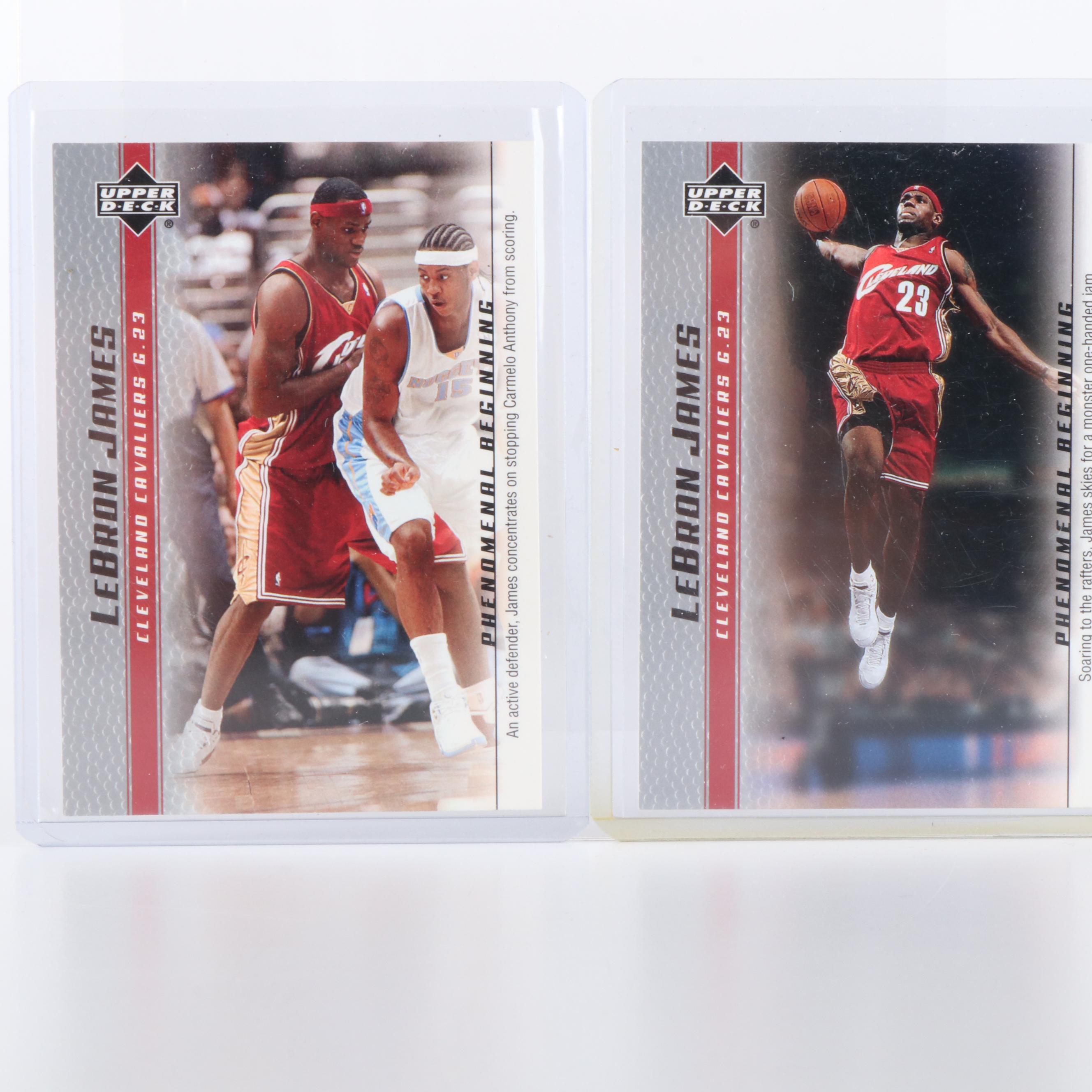 Upper Deck with Other Basketball Cards Featuring LeBron James Rookie Year & More