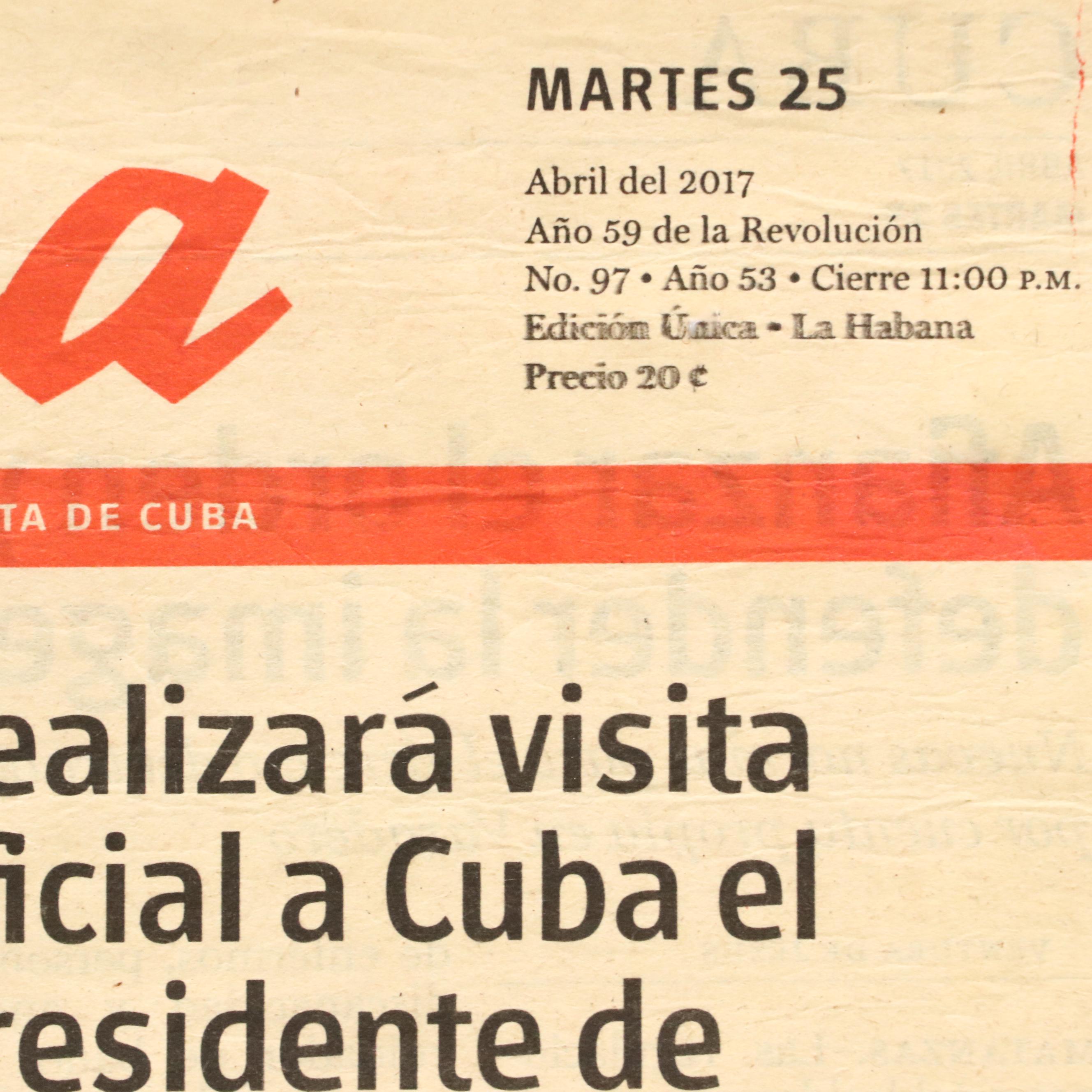 Cuban Cityscape Mixed Media Painting, Late 20th/21st Century