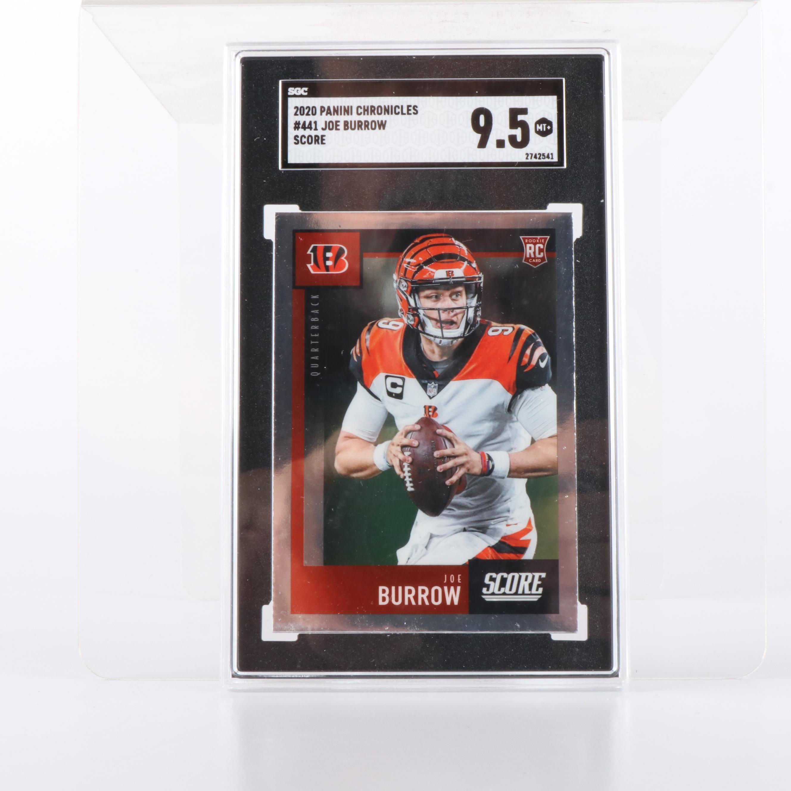 PSA, SGC, and BGS Graded Joe Burrow Rookie Football Cards with More