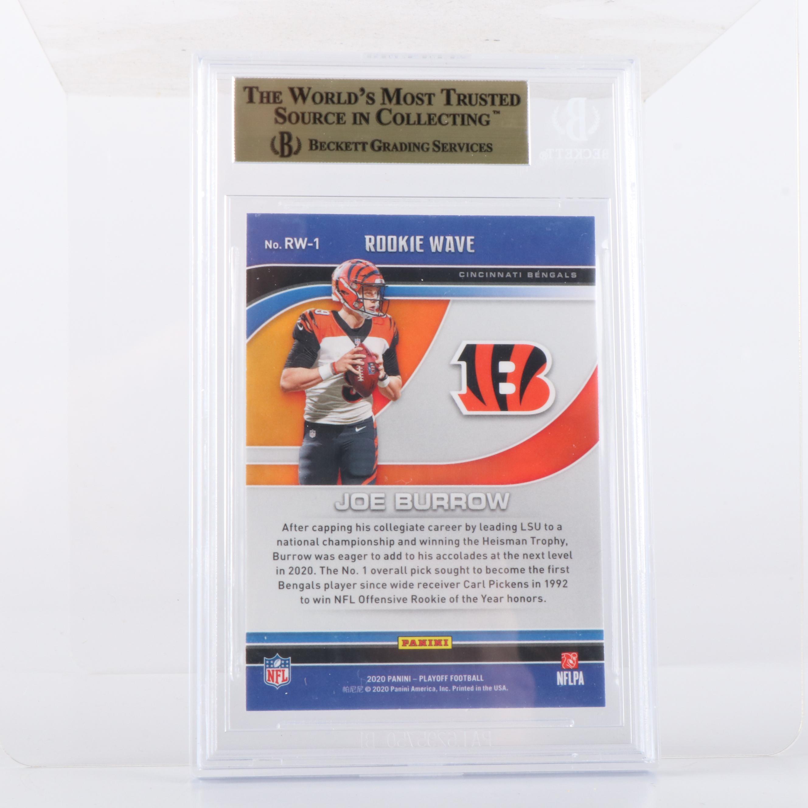 PSA, SGC, and BGS Graded Joe Burrow Rookie Football Cards with More