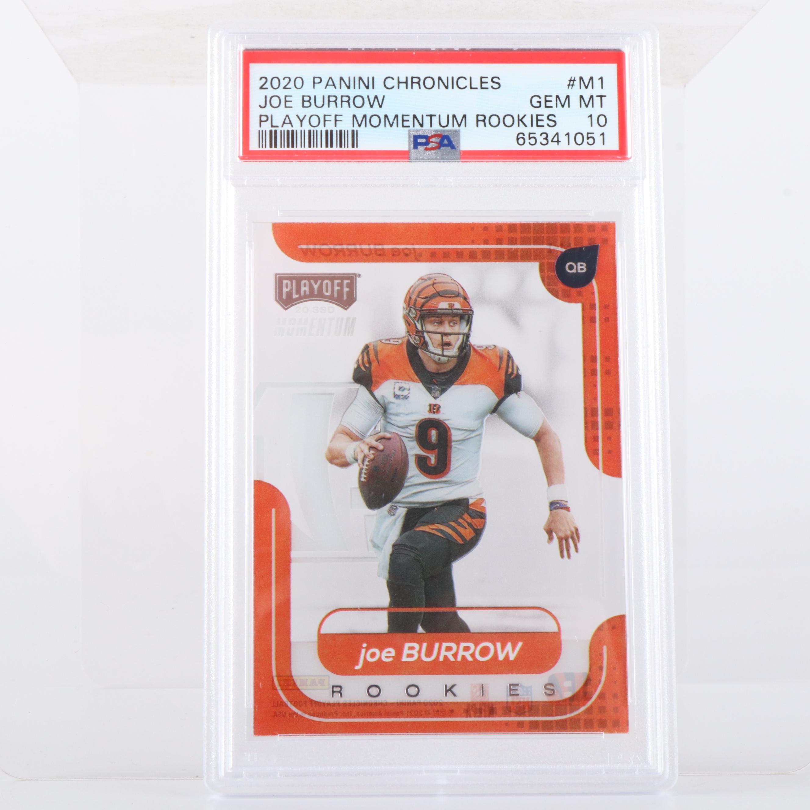 PSA, SGC, and BGS Graded Joe Burrow Rookie Football Cards with More