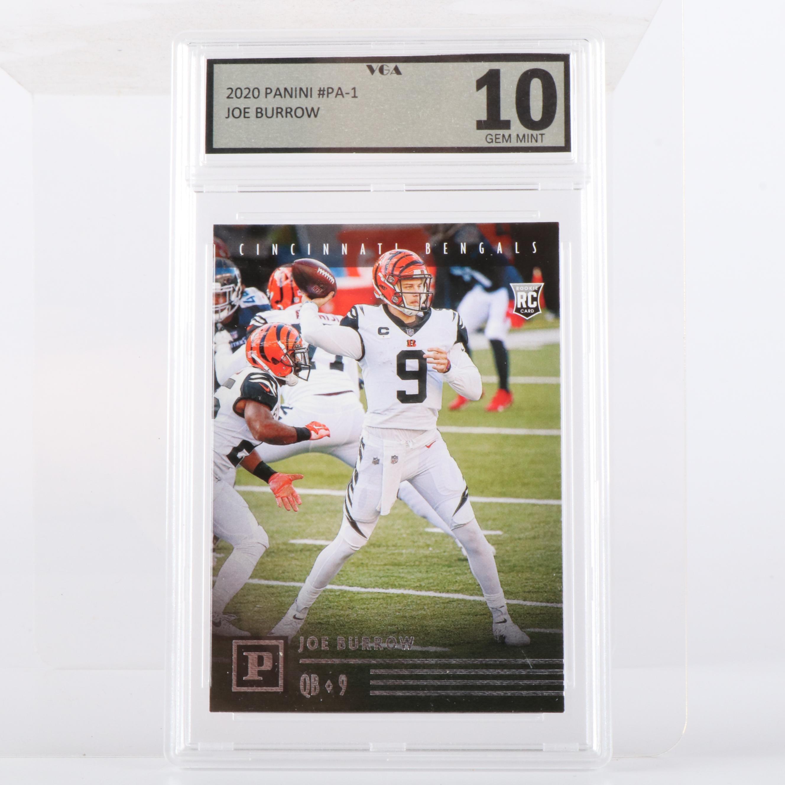 PSA, SGC, and BGS Graded Joe Burrow Rookie Football Cards with More