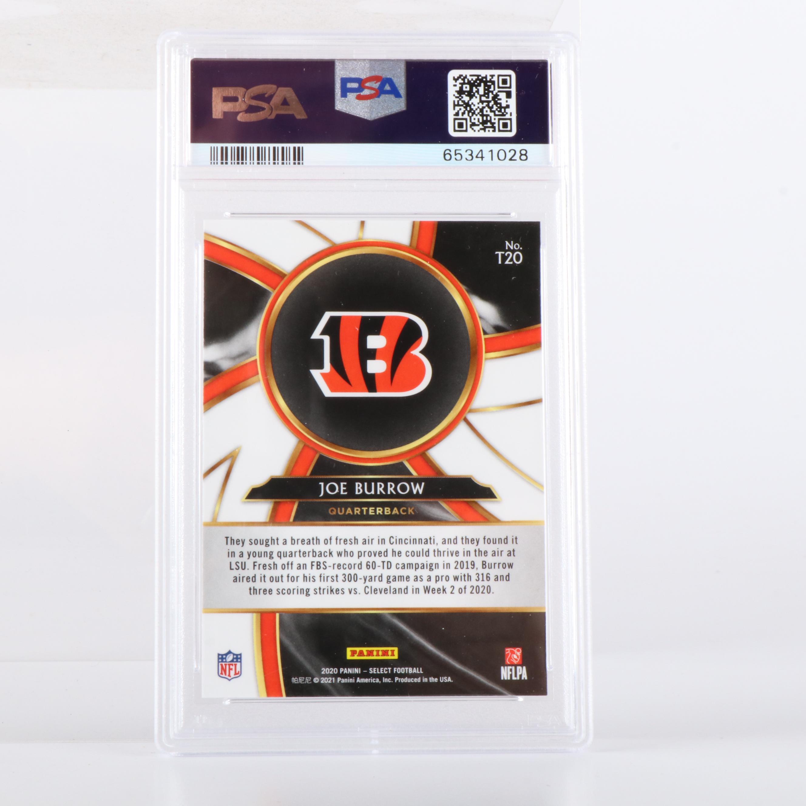 PSA, SGC, and BGS Graded Joe Burrow Rookie Football Cards with More