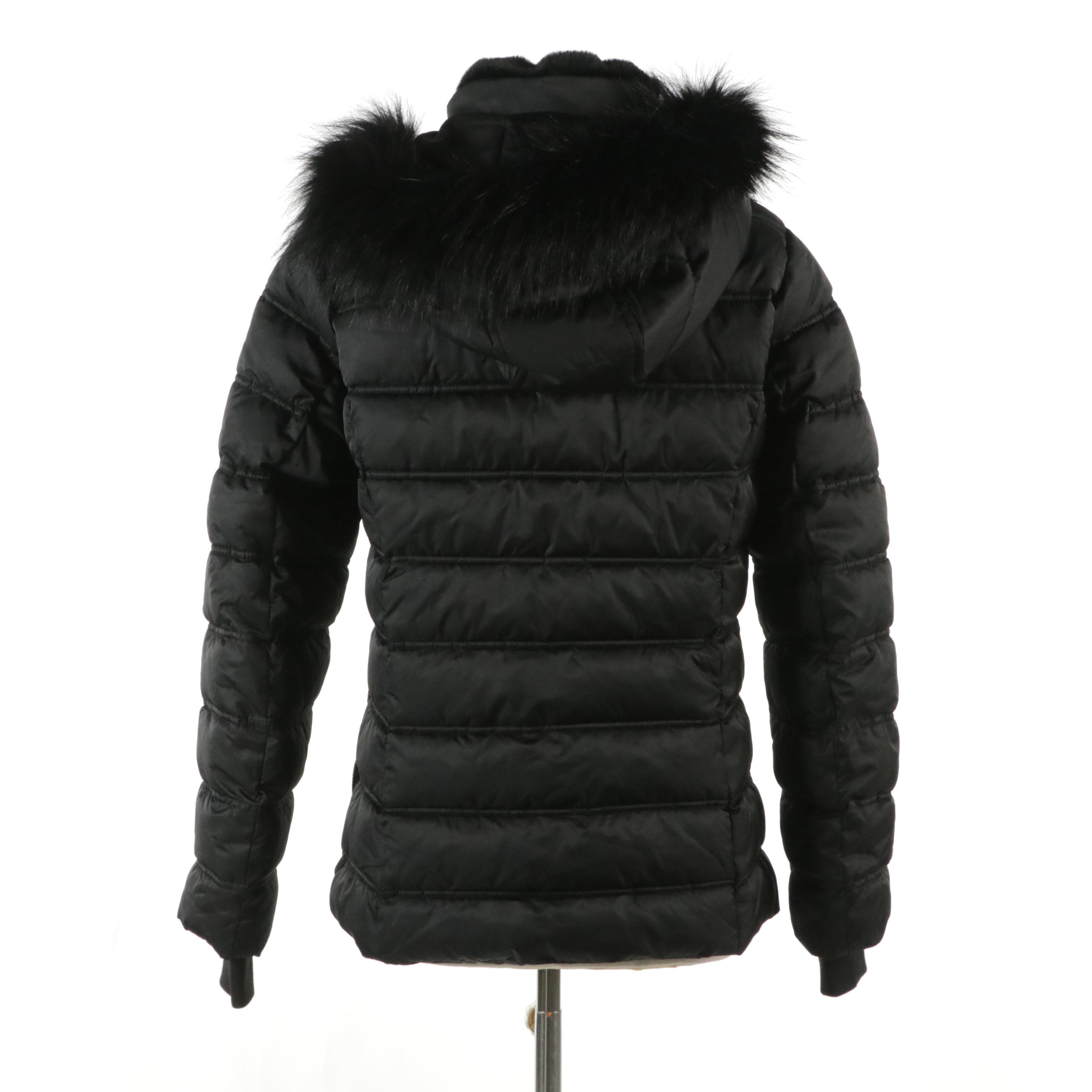 Nautica Hooded Puffer Jacket with Faux Fur Trim