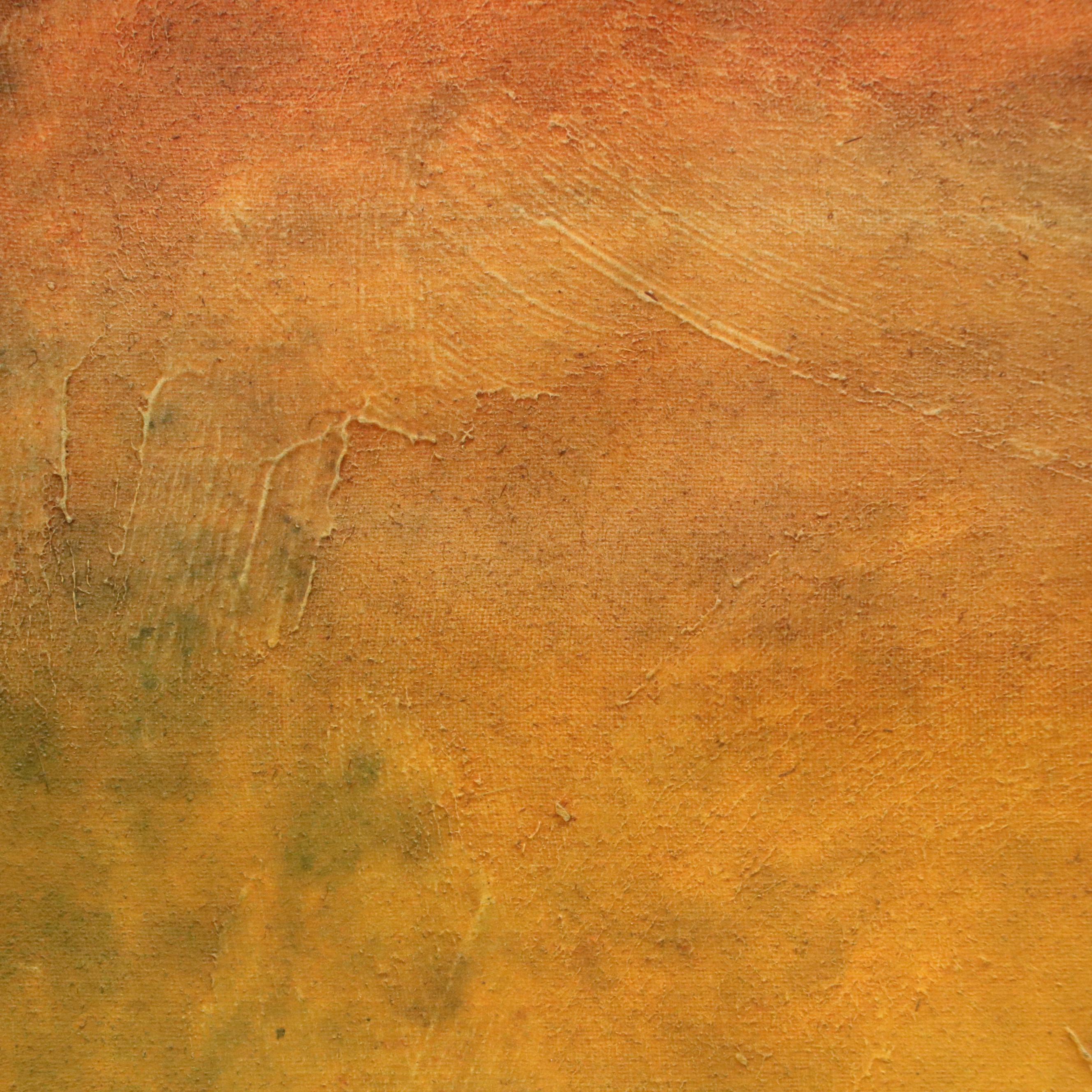 Stylized Oil Painting of Figure in Hilly Landscape