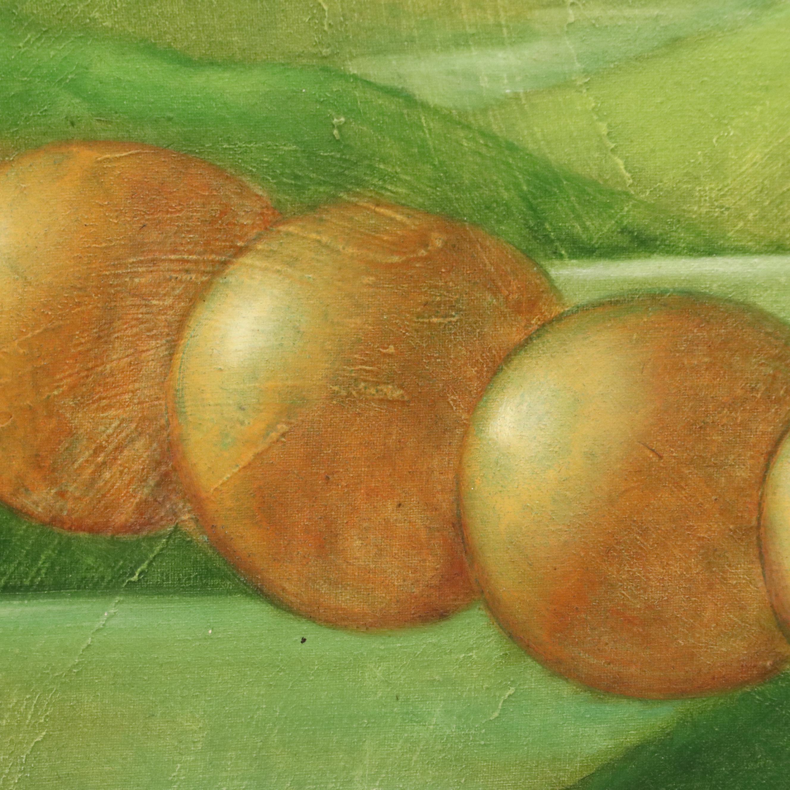 Stylized Oil Painting of Figure in Hilly Landscape