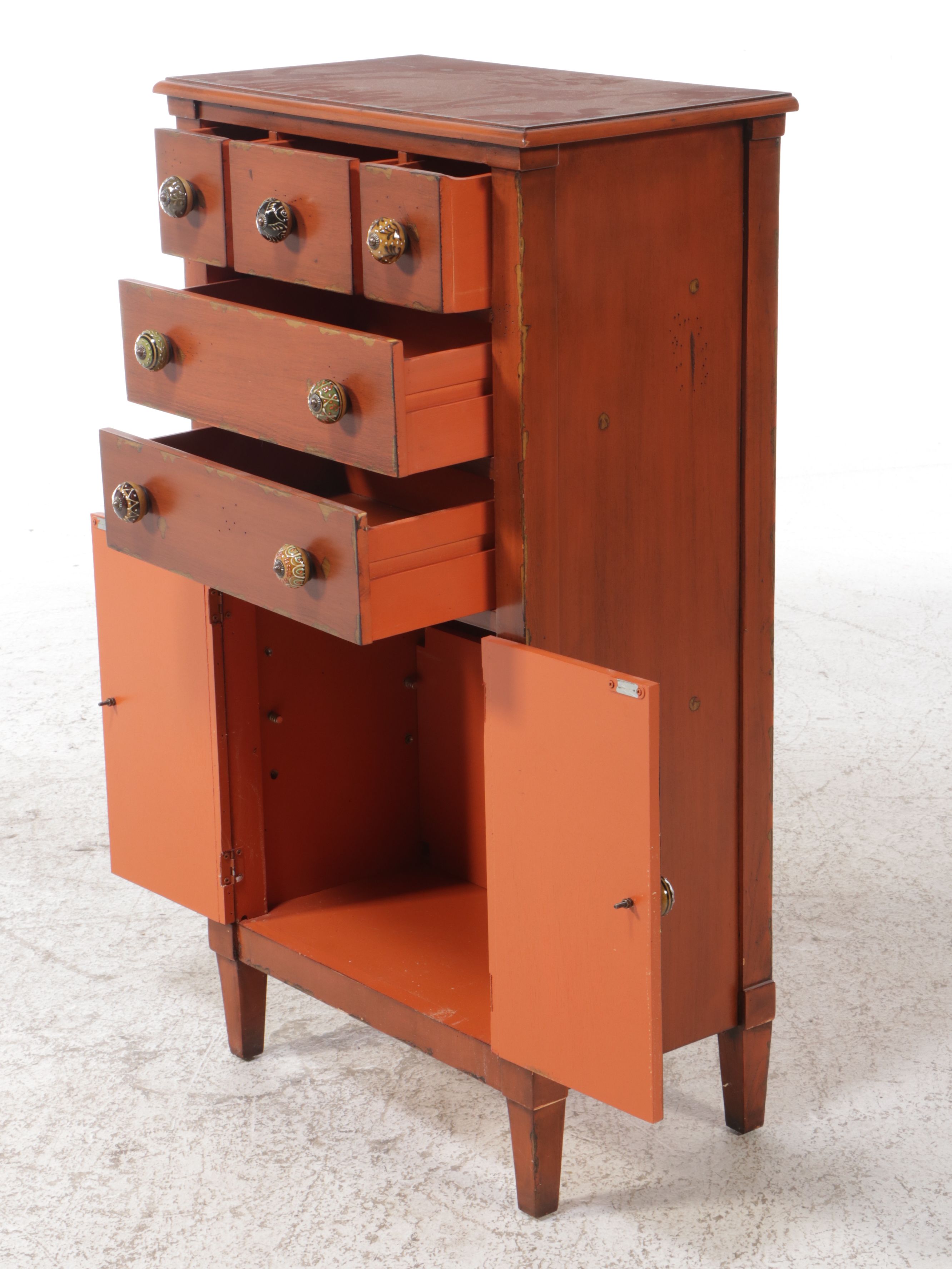 Pair of Painted Wood Cabinets