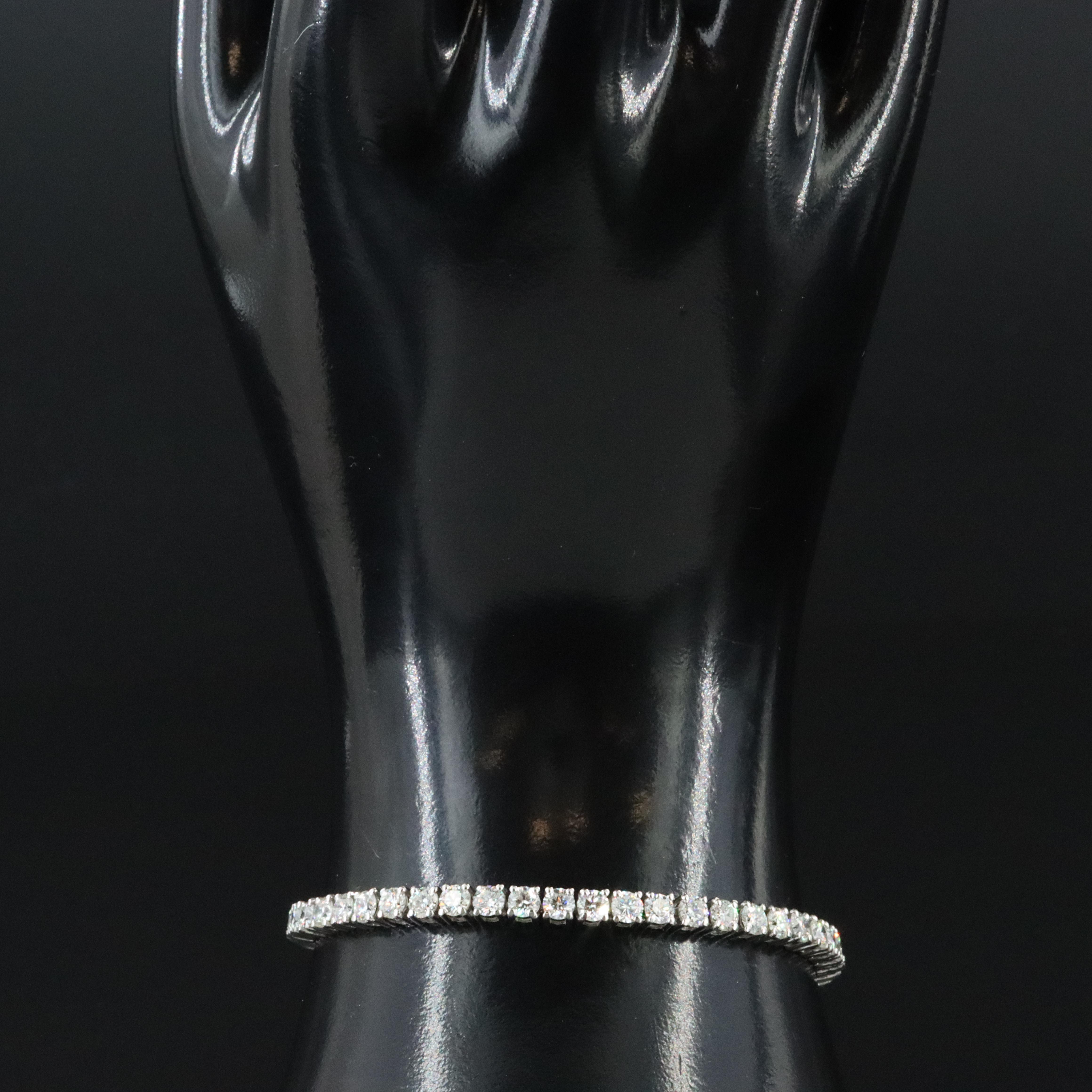 Platinum 6.28 CTW Diamond Line Bracelet